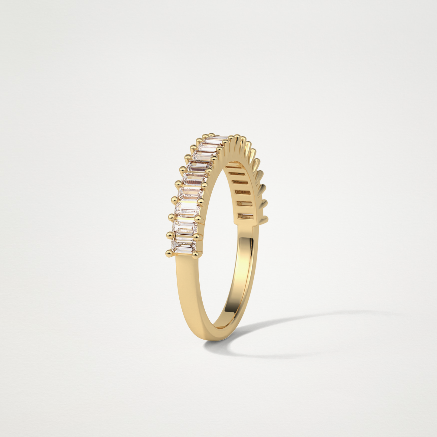 0.5 TCW Round Half Eternity Wedding Band – Solid Gold Elegant and Timeless Design