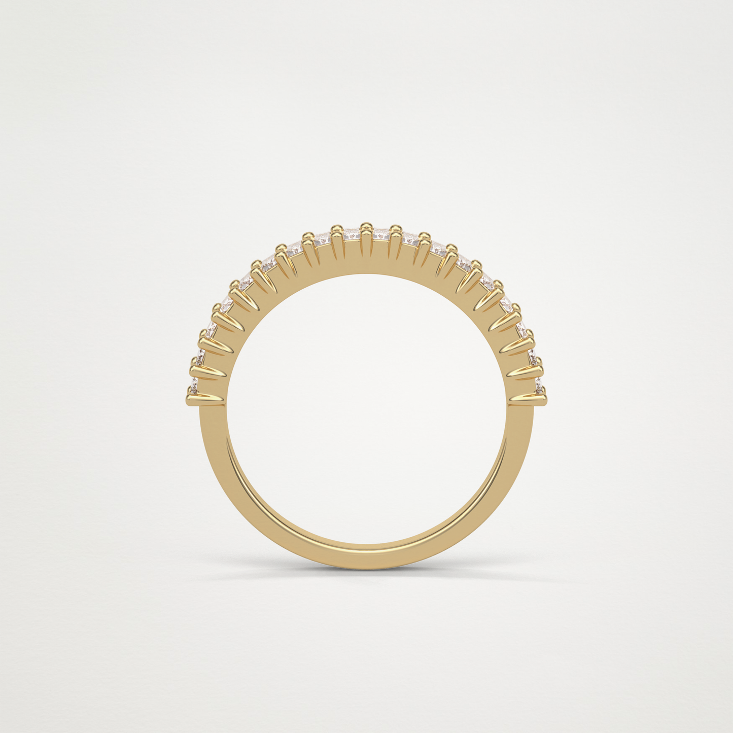0.5 TCW Round Half Eternity Wedding Band – Solid Gold Elegant and Timeless Design