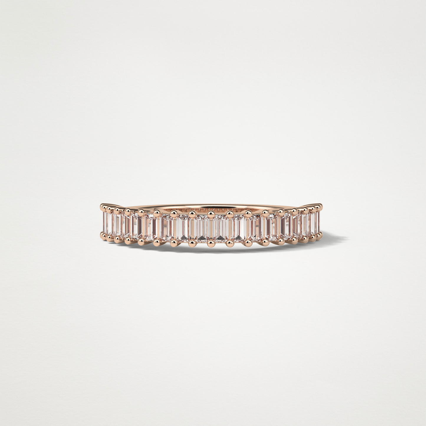 0.5 TCW Round Half Eternity Wedding Band – Solid Gold Elegant and Timeless Design