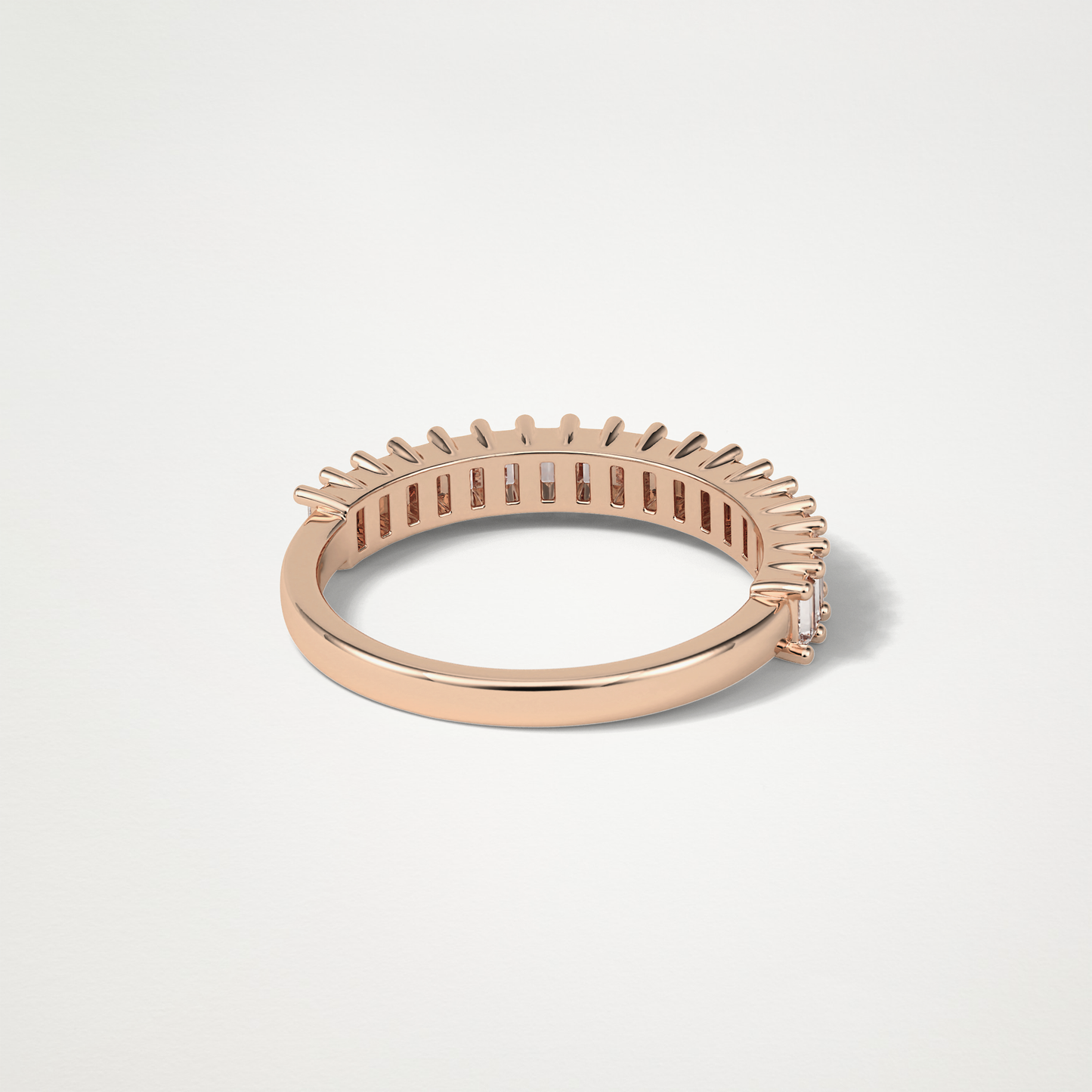 0.5 TCW Round Half Eternity Wedding Band – Solid Gold Elegant and Timeless Design