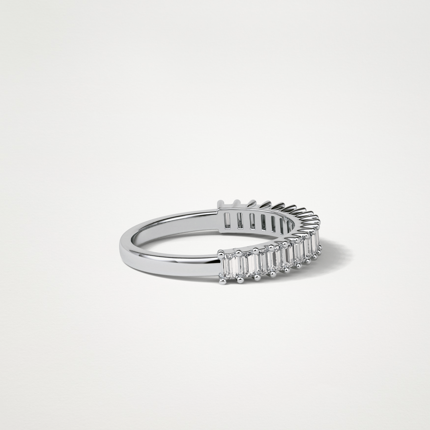 0.5 TCW Round Half Eternity Wedding Band – Solid Gold Elegant and Timeless Design