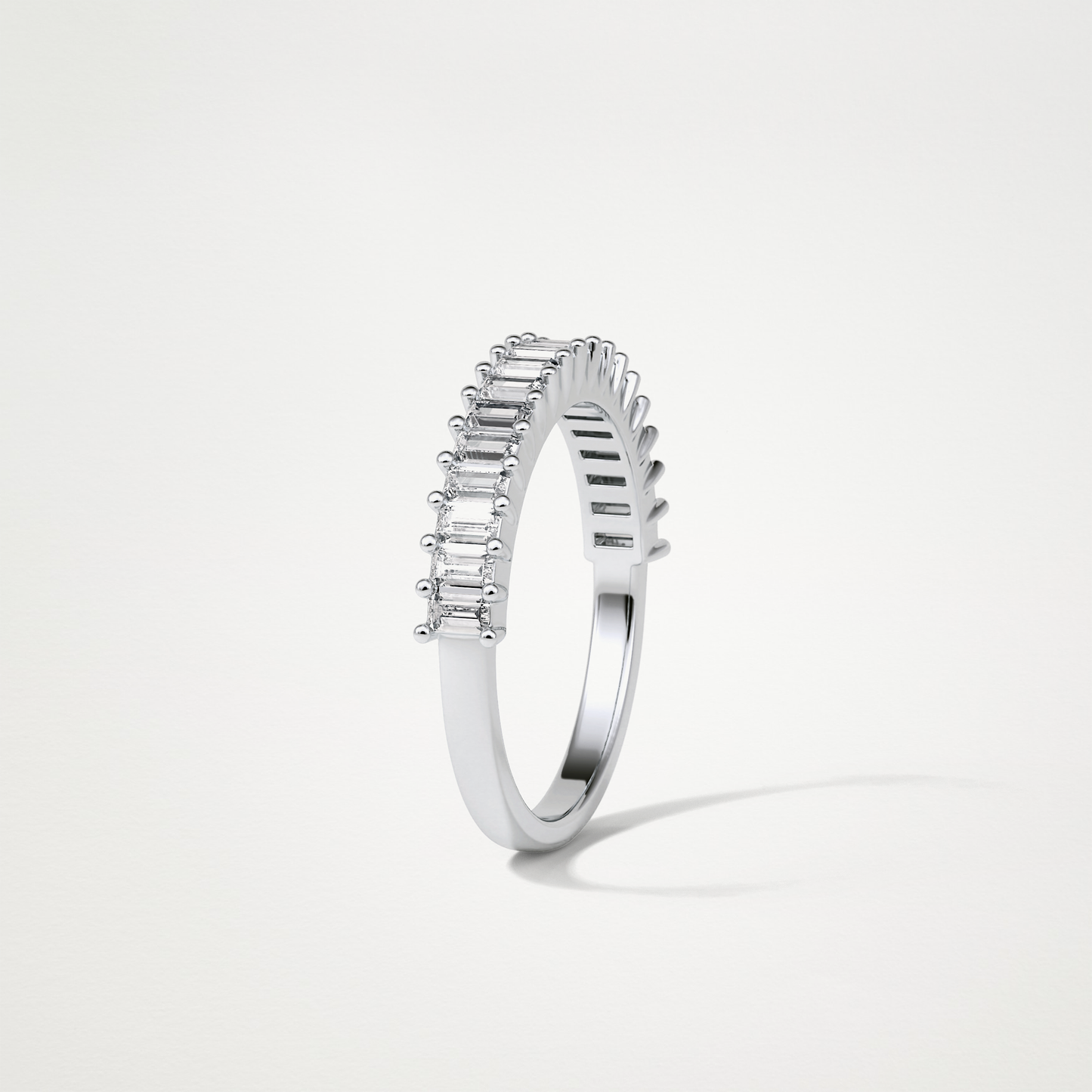 0.5 TCW Round Half Eternity Wedding Band – Solid Gold Elegant and Timeless Design