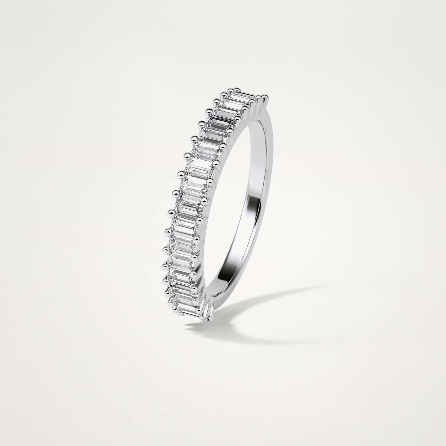 0.5 TCW Round Half Eternity Wedding Band – Solid Gold Elegant and Timeless Design