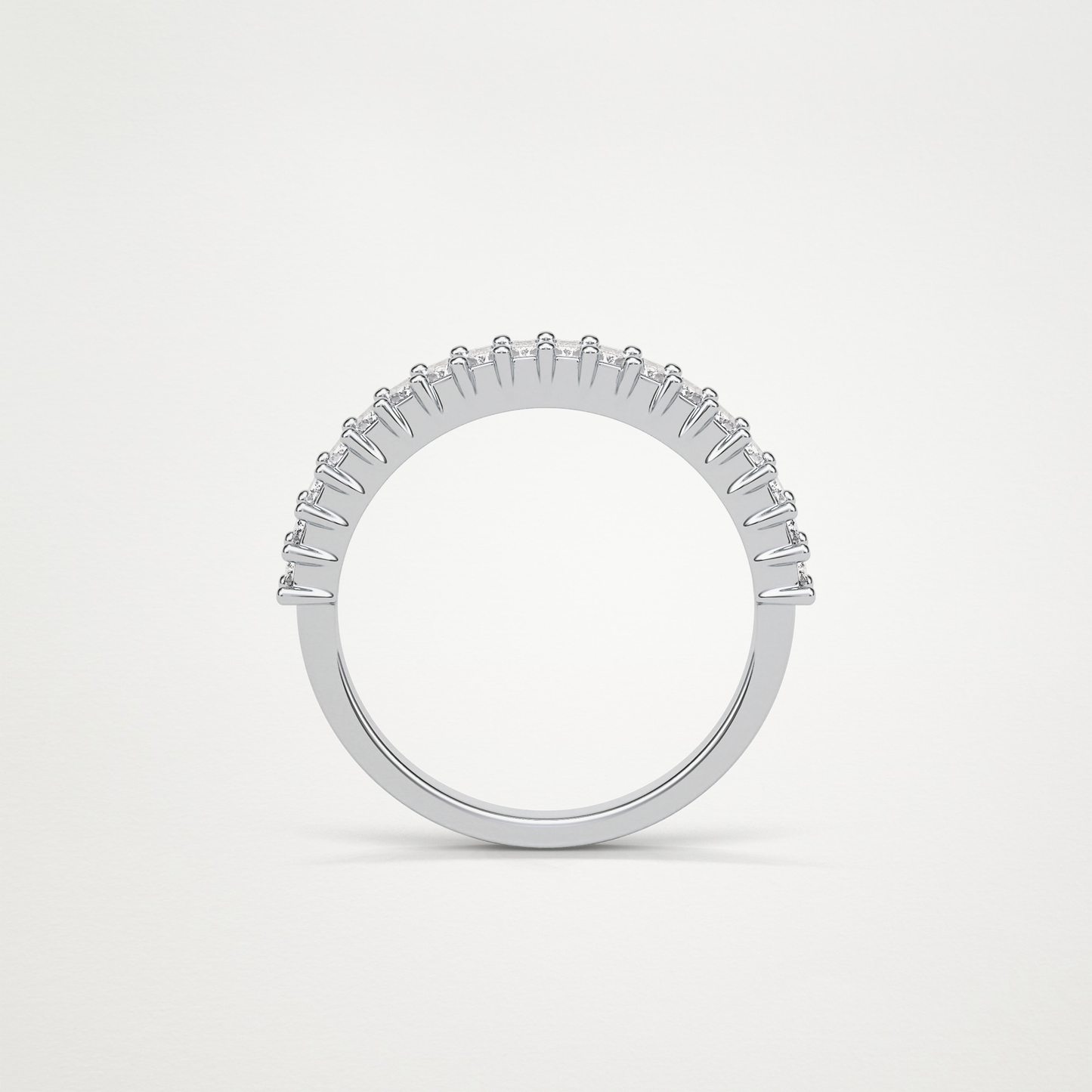 0.5 TCW Round Half Eternity Wedding Band – Solid Gold Elegant and Timeless Design