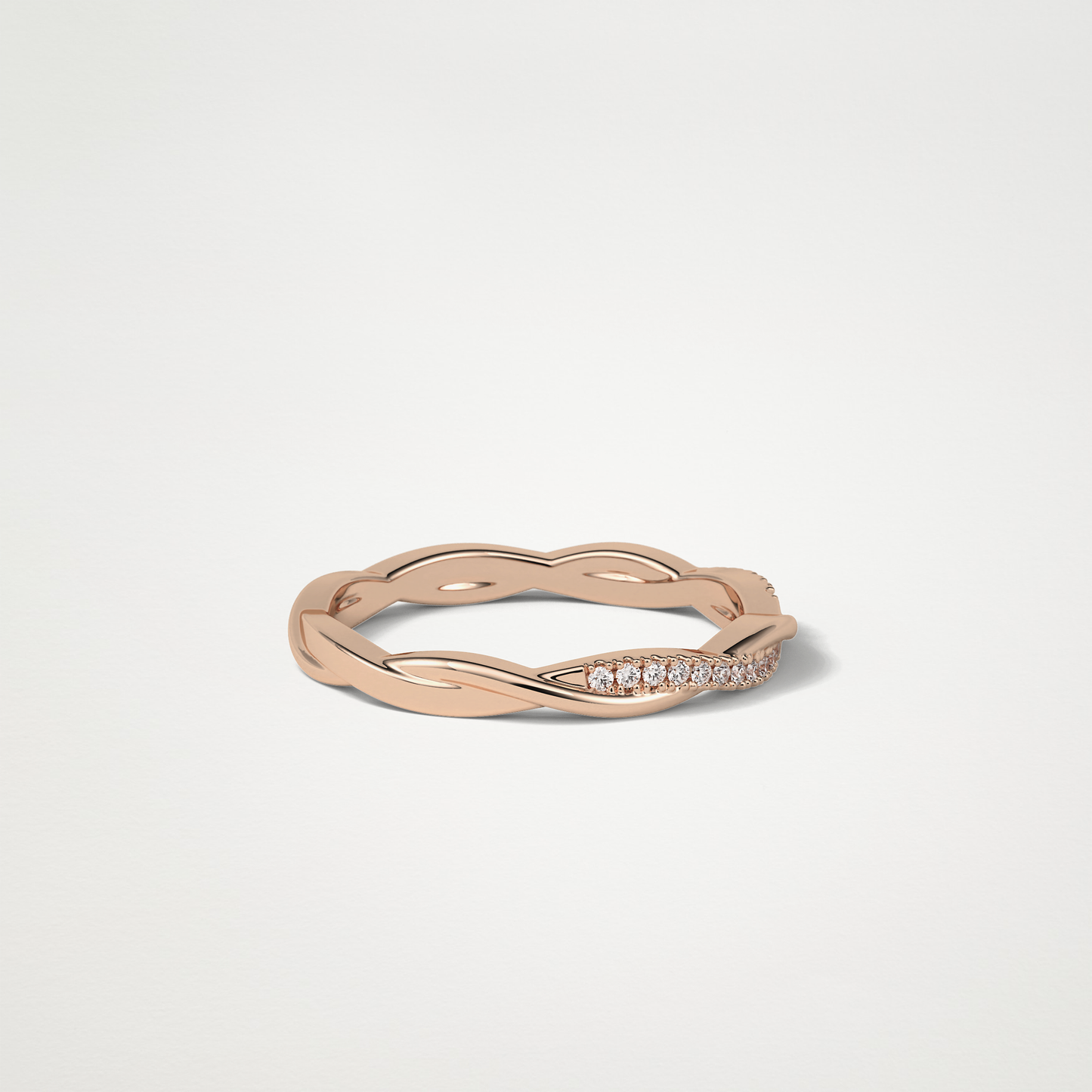 Twisted Shank Wedding Band – Solid Gold Elegant and Timeless Design