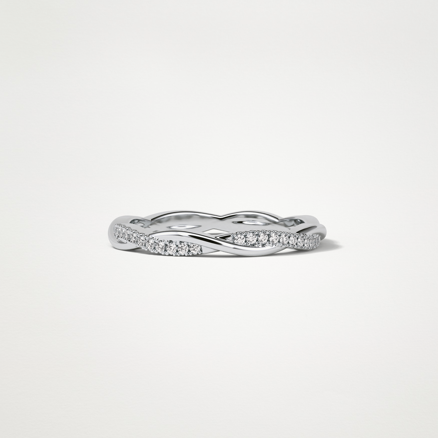 Twisted Shank Wedding Band – Solid Gold Elegant and Timeless Design