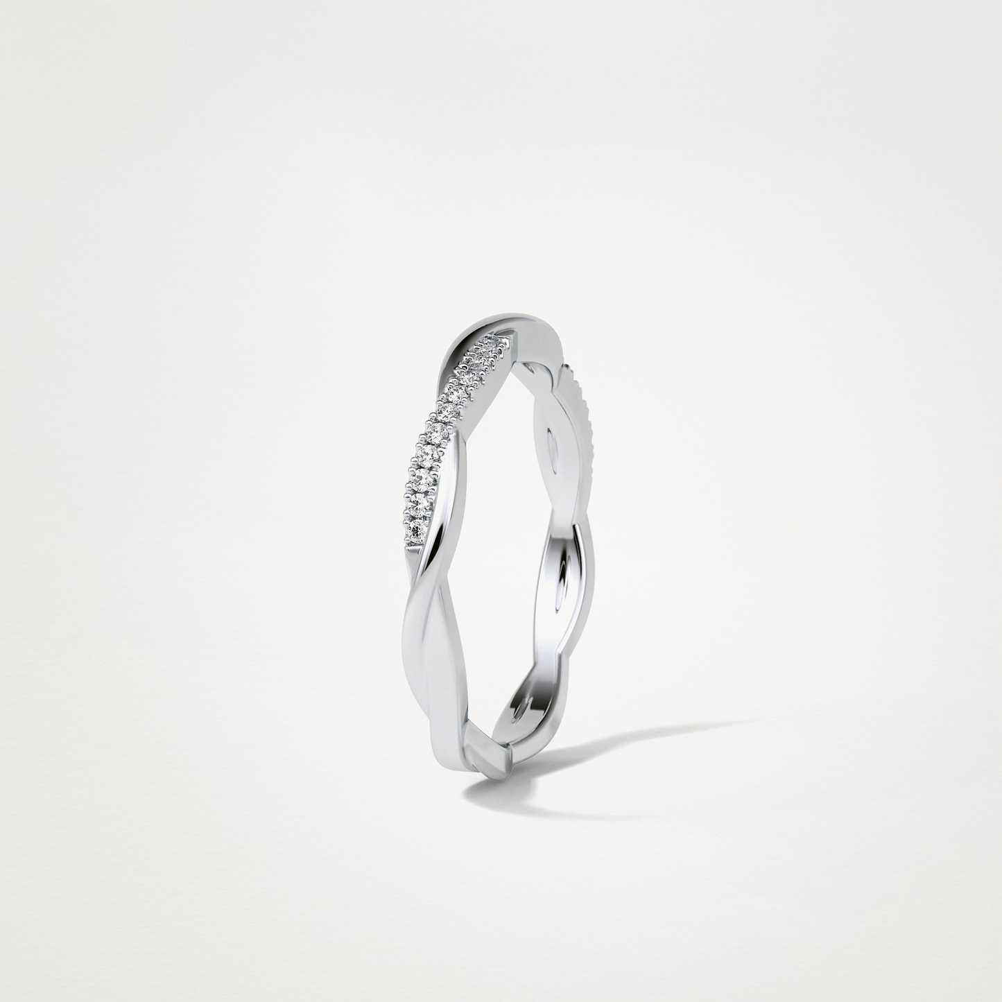 Twisted Shank Wedding Band – Solid Gold Elegant and Timeless Design