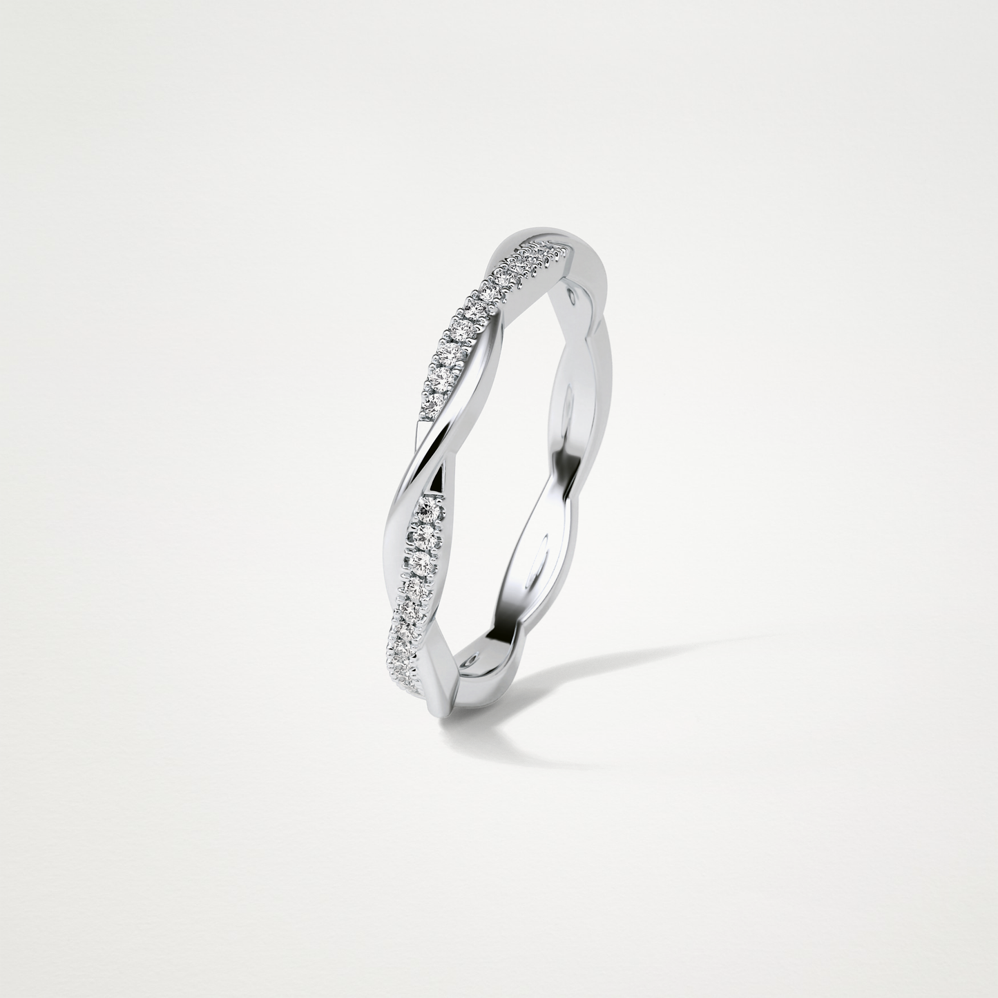 Twisted Shank Wedding Band – Solid Gold Elegant and Timeless Design