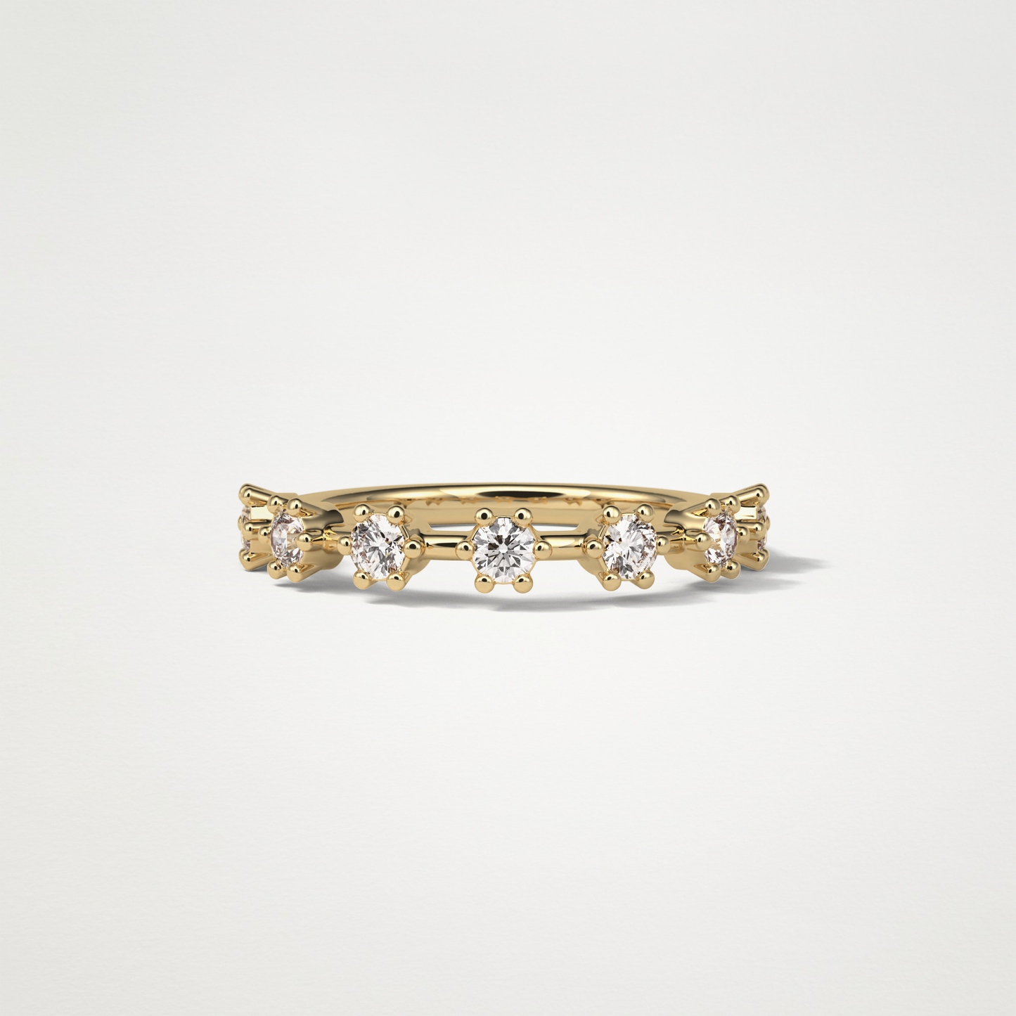 0.49 TCW Round Dainty Wedding Band – Solid Gold Elegant and Timeless Design