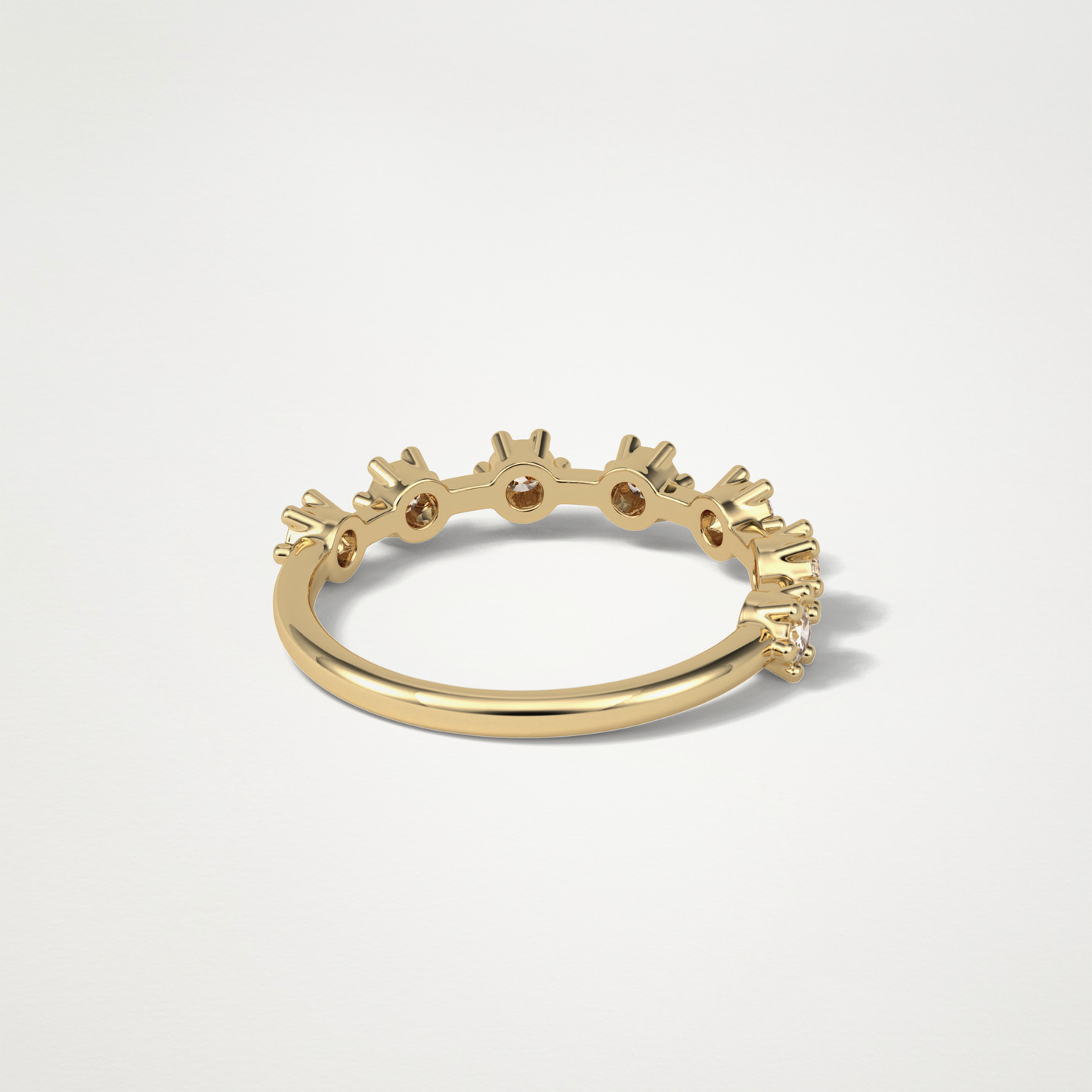 0.49 TCW Round Dainty Wedding Band – Solid Gold Elegant and Timeless Design