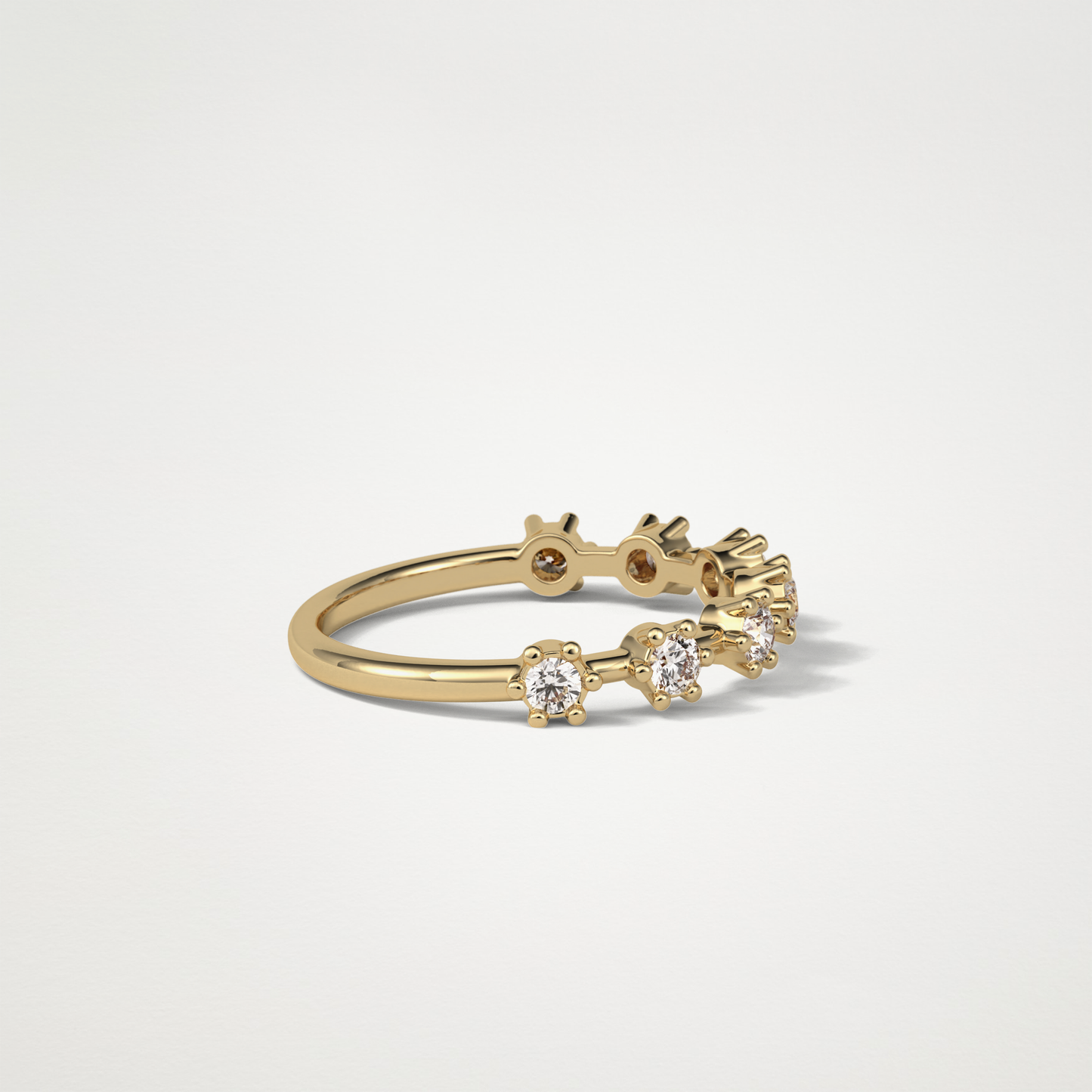 0.49 TCW Round Dainty Wedding Band – Solid Gold Elegant and Timeless Design