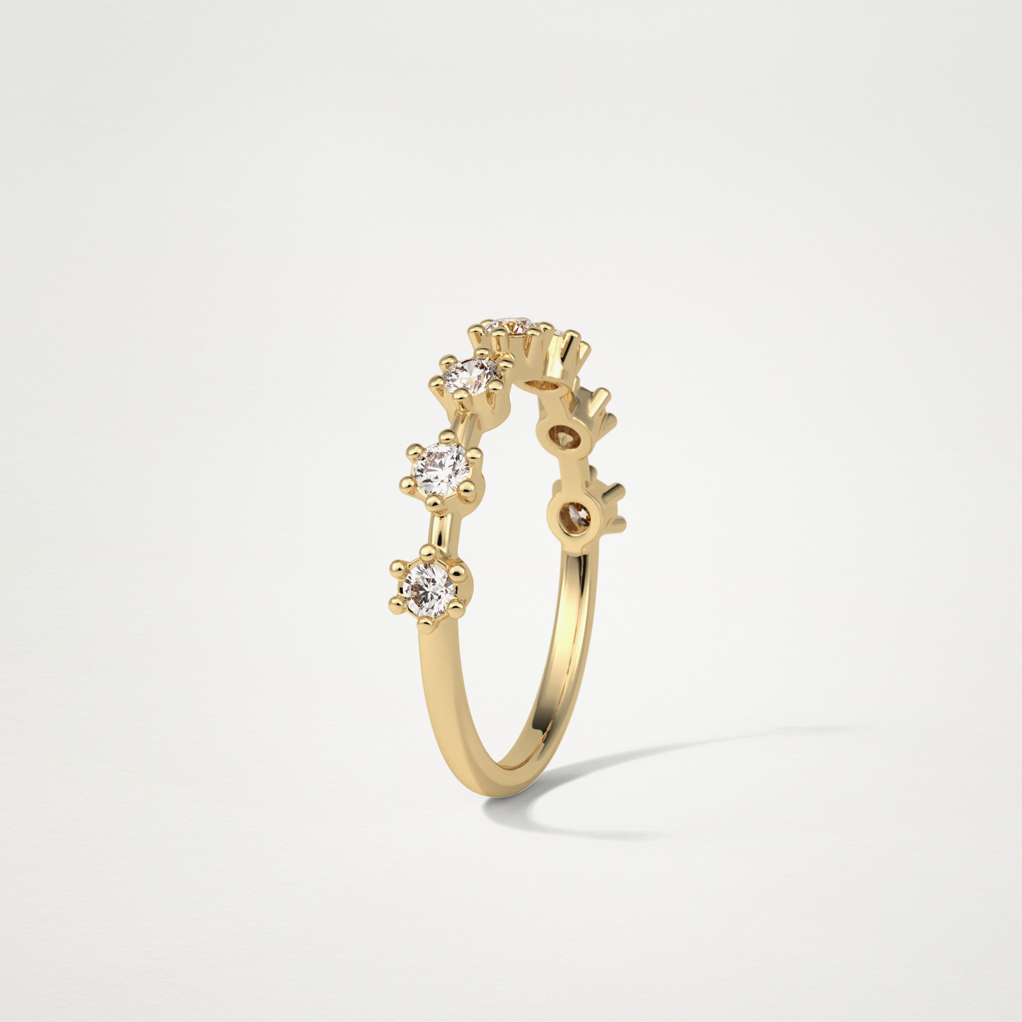0.49 TCW Round Dainty Wedding Band – Solid Gold Elegant and Timeless Design