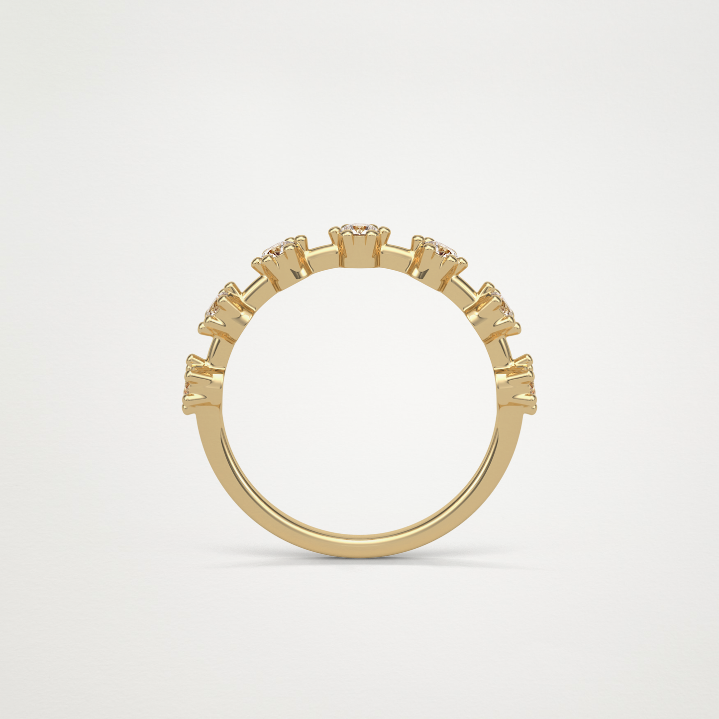0.49 TCW Round Dainty Wedding Band – Solid Gold Elegant and Timeless Design
