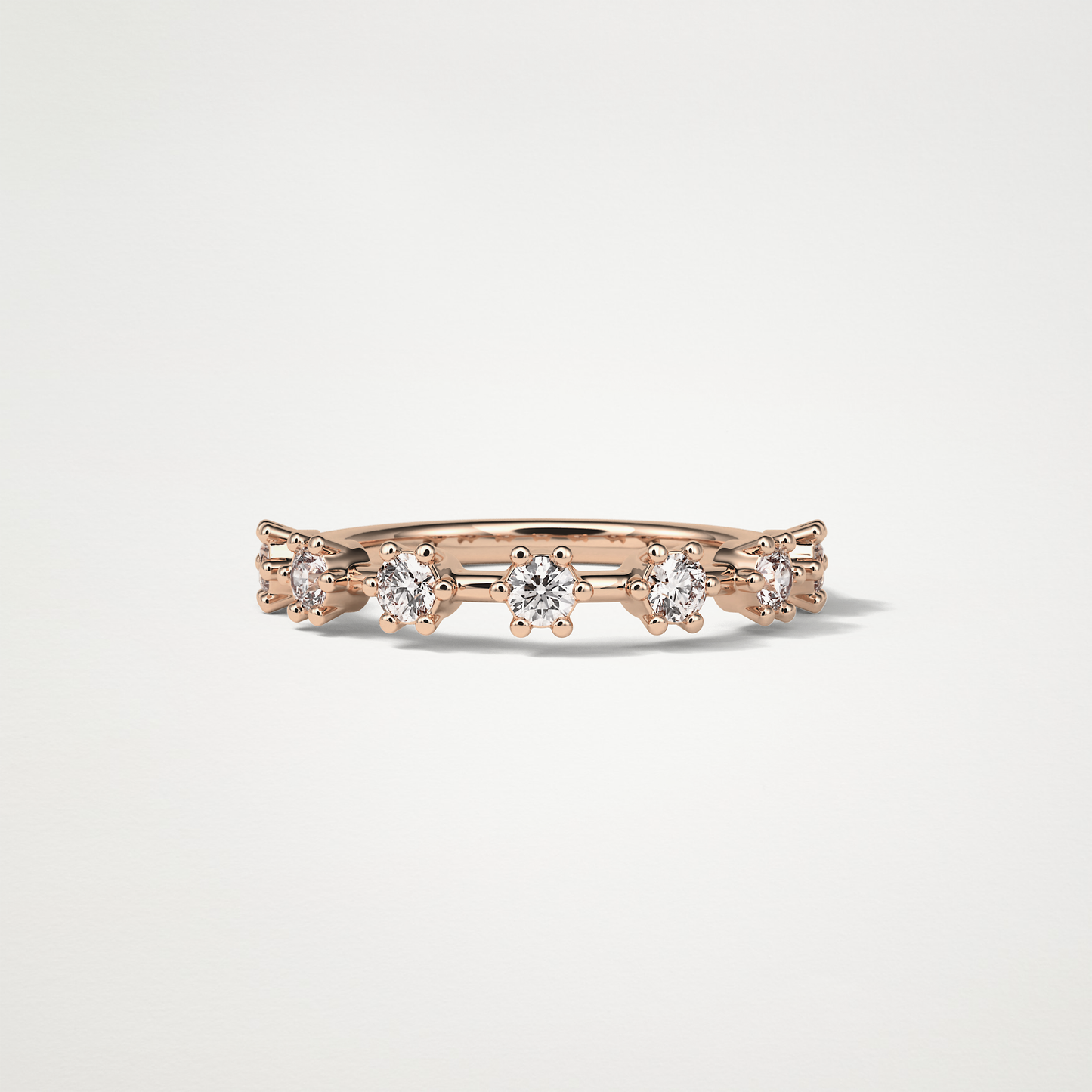 0.49 TCW Round Dainty Wedding Band – Solid Gold Elegant and Timeless Design
