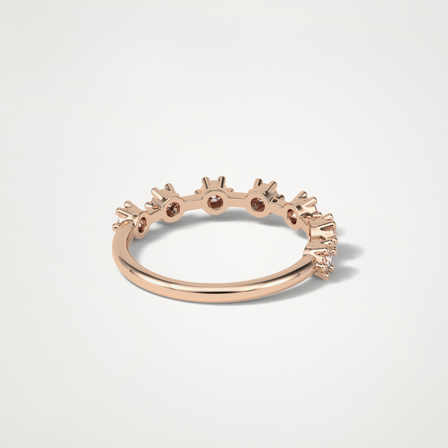 0.49 TCW Round Dainty Wedding Band – Solid Gold Elegant and Timeless Design