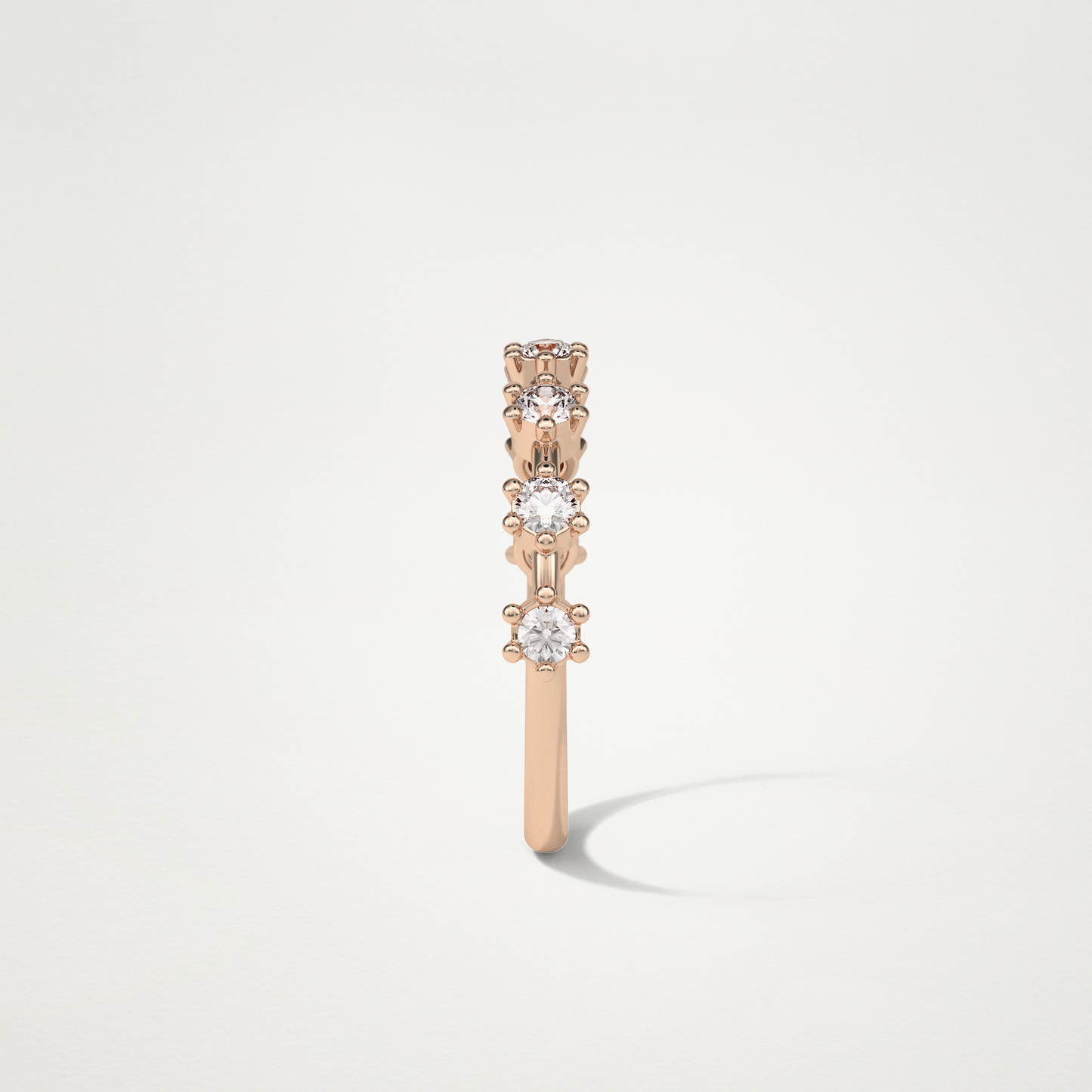 0.49 TCW Round Dainty Wedding Band – Solid Gold Elegant and Timeless Design