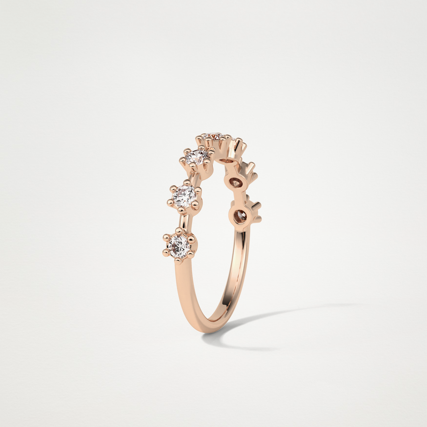 0.49 TCW Round Dainty Wedding Band – Solid Gold Elegant and Timeless Design