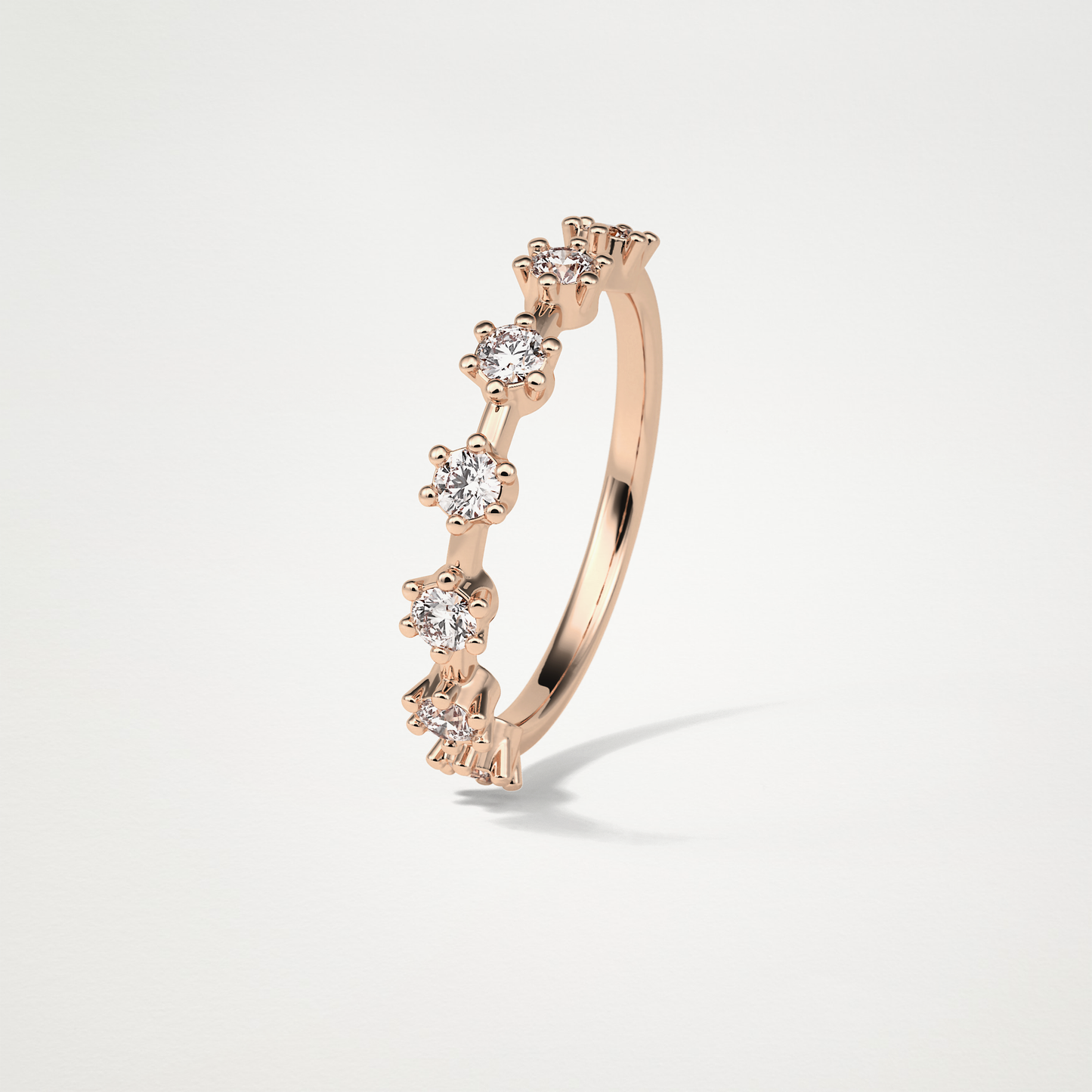 0.49 TCW Round Dainty Wedding Band – Solid Gold Elegant and Timeless Design