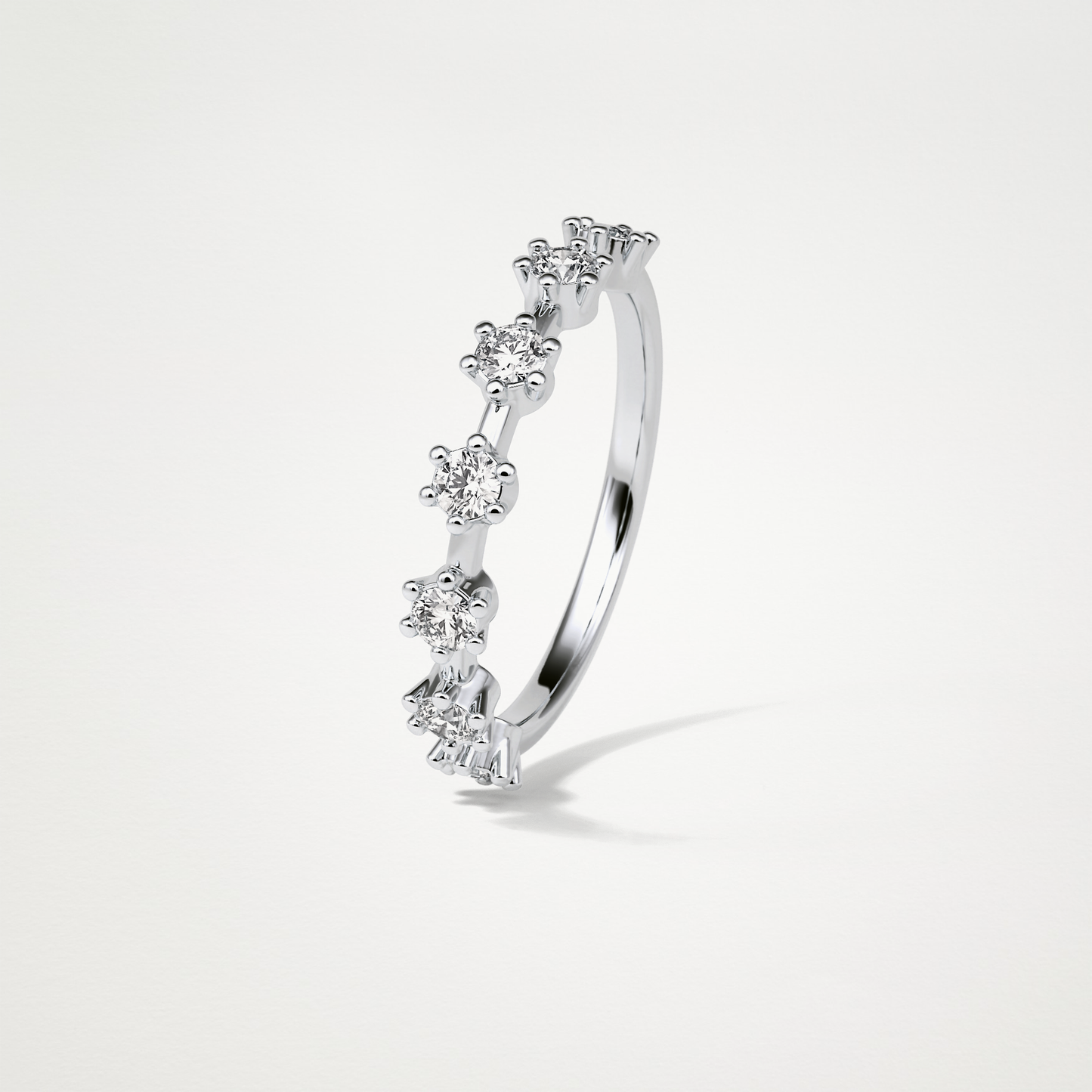 0.49 TCW Round Dainty Wedding Band – Solid Gold Elegant and Timeless Design