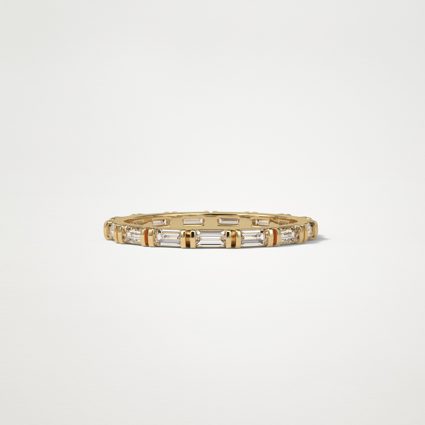 0.66 Baguette Full Eternity Wedding Band – Solid Gold Elegant and Timeless Design