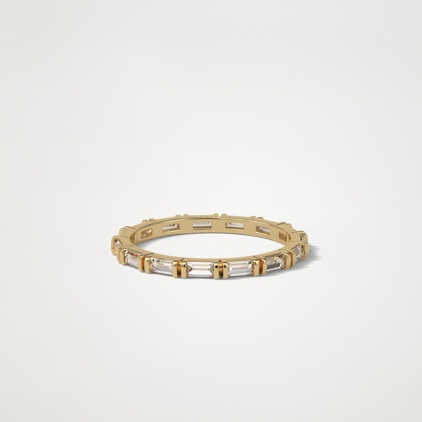 0.66 Baguette Full Eternity Wedding Band – Solid Gold Elegant and Timeless Design