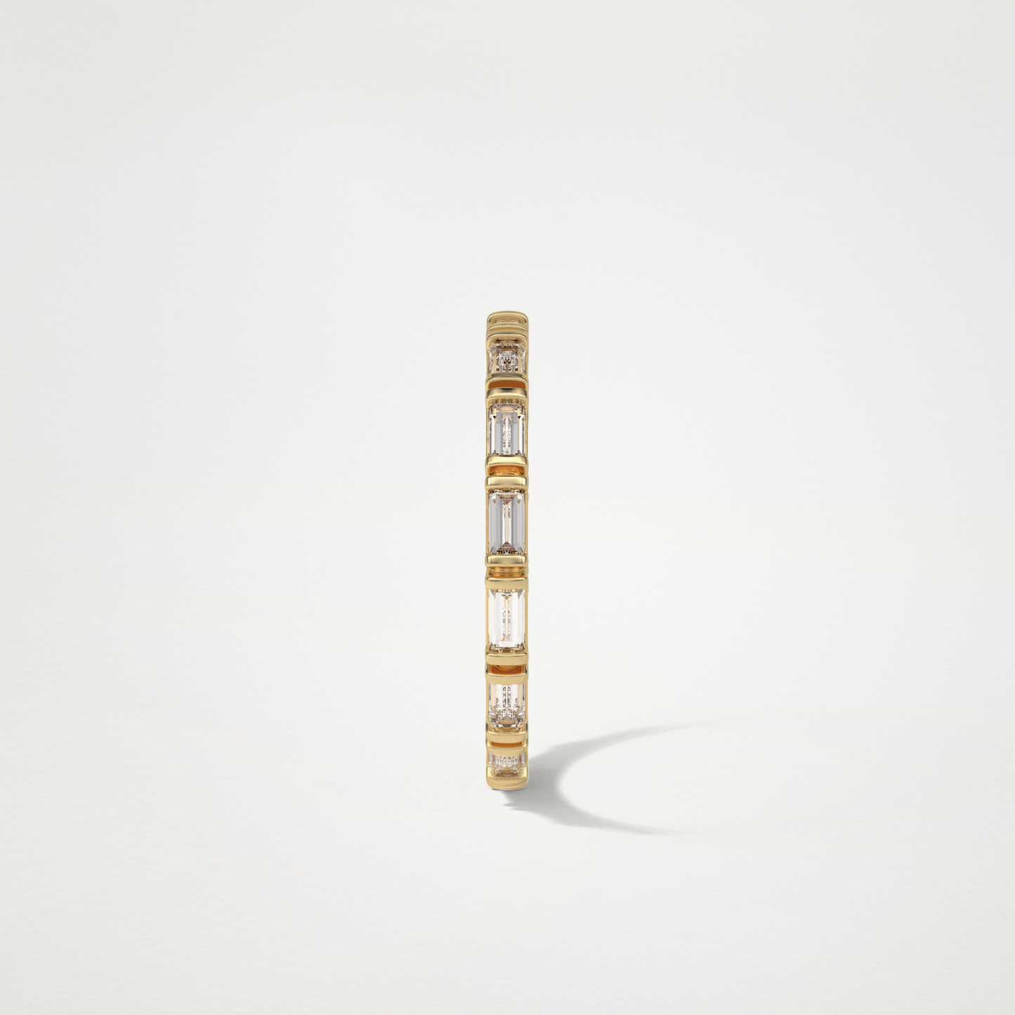 0.66 Baguette Full Eternity Wedding Band – Solid Gold Elegant and Timeless Design