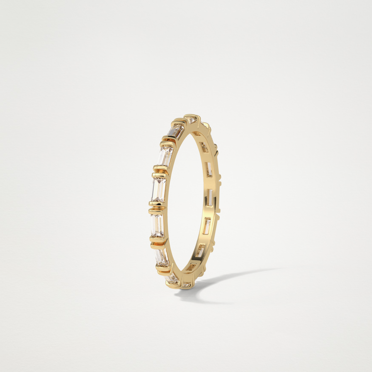 0.66 Baguette Full Eternity Wedding Band – Solid Gold Elegant and Timeless Design