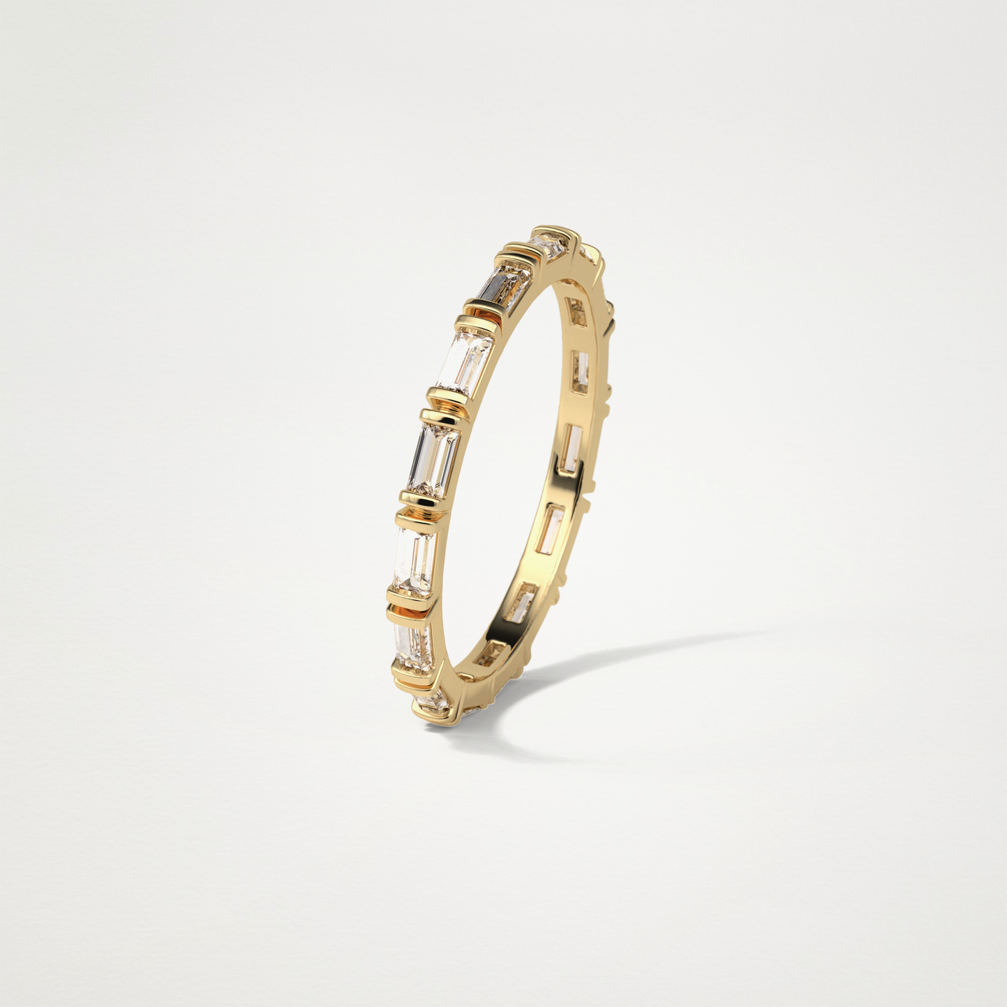 0.66 Baguette Full Eternity Wedding Band – Solid Gold Elegant and Timeless Design