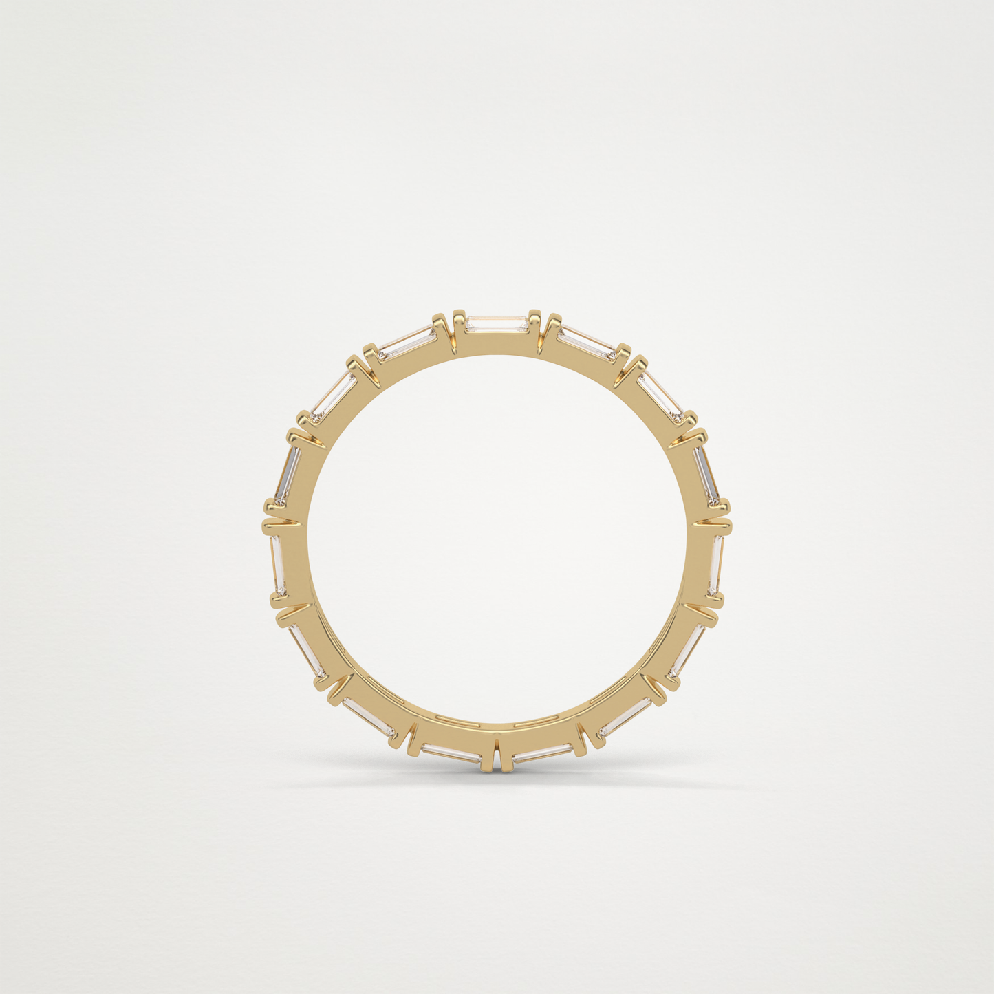 0.66 Baguette Full Eternity Wedding Band – Solid Gold Elegant and Timeless Design