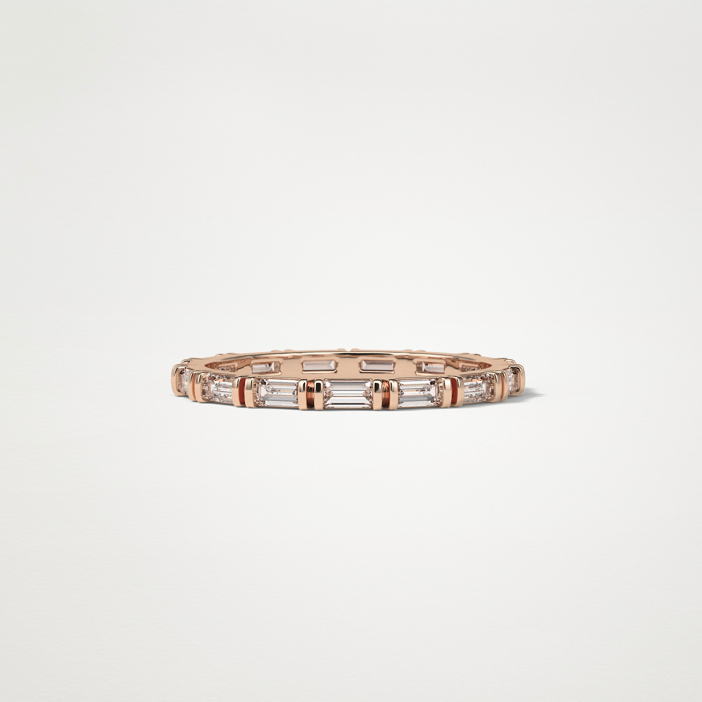 0.66 Baguette Full Eternity Wedding Band – Solid Gold Elegant and Timeless Design