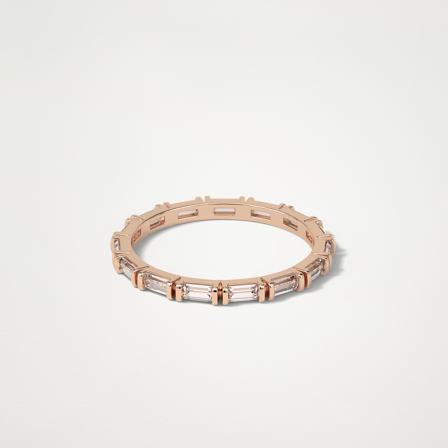 0.66 Baguette Full Eternity Wedding Band – Solid Gold Elegant and Timeless Design