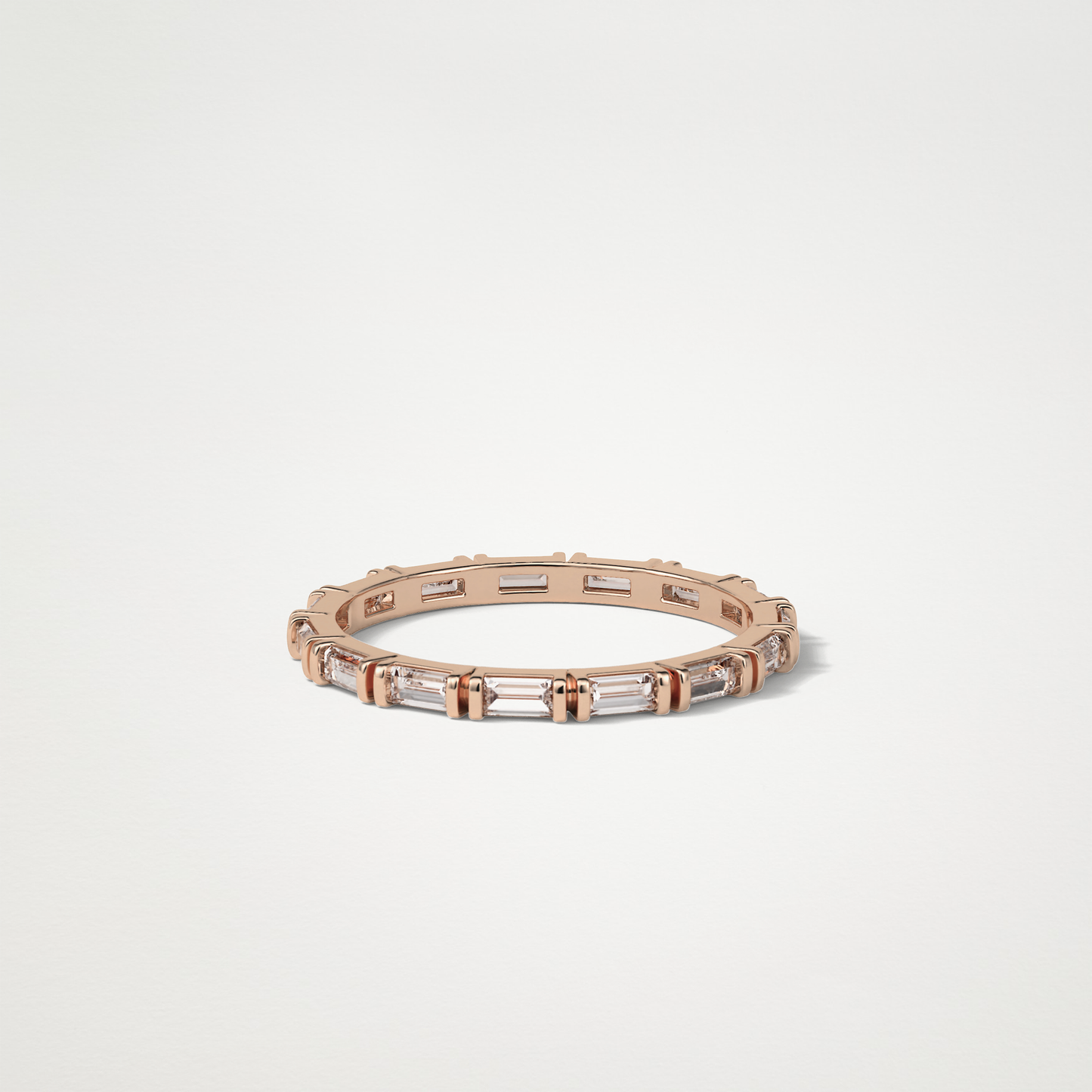 0.66 Baguette Full Eternity Wedding Band – Solid Gold Elegant and Timeless Design