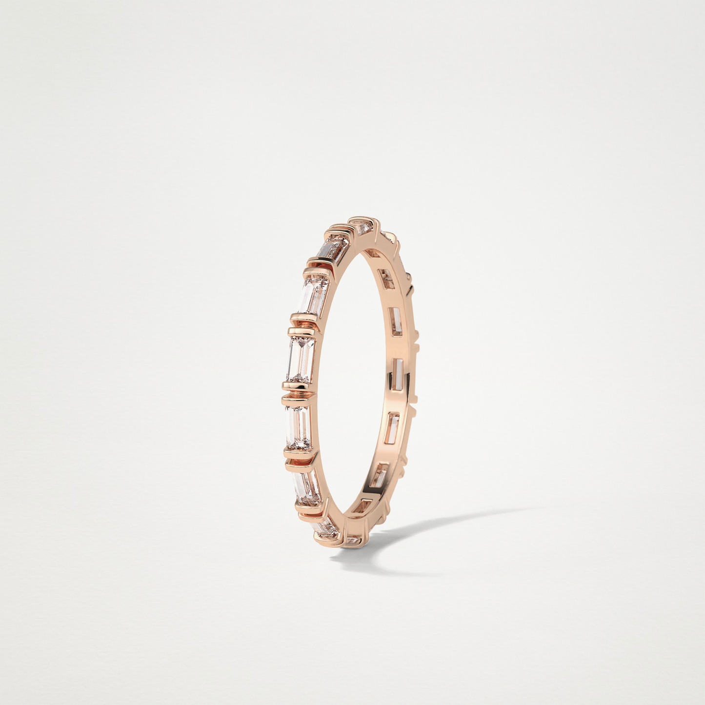 0.66 Baguette Full Eternity Wedding Band – Solid Gold Elegant and Timeless Design