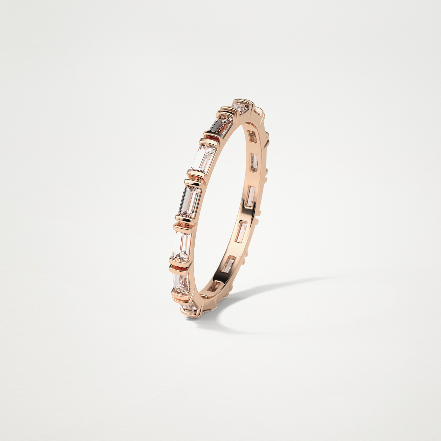 0.66 Baguette Full Eternity Wedding Band – Solid Gold Elegant and Timeless Design