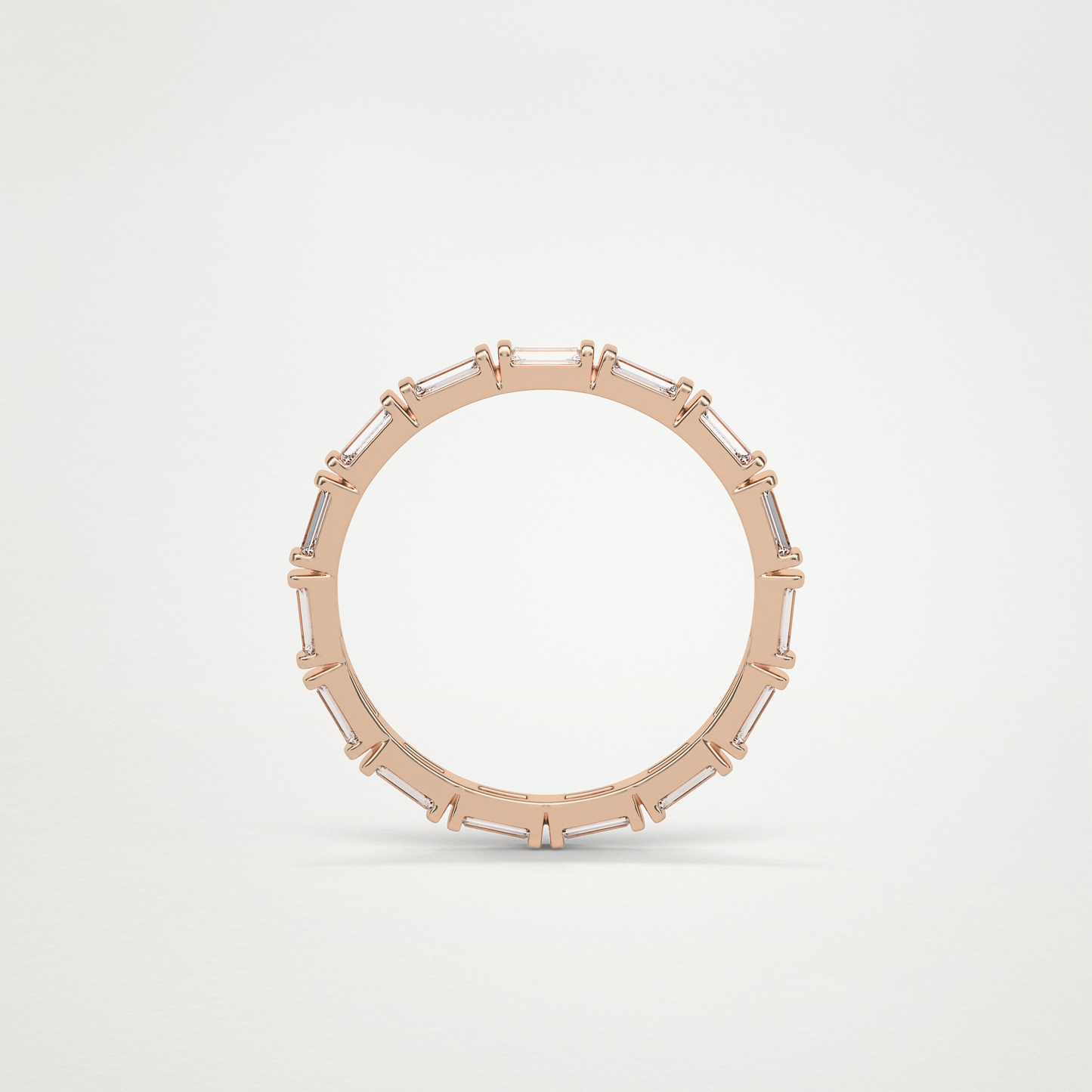 0.66 Baguette Full Eternity Wedding Band – Solid Gold Elegant and Timeless Design