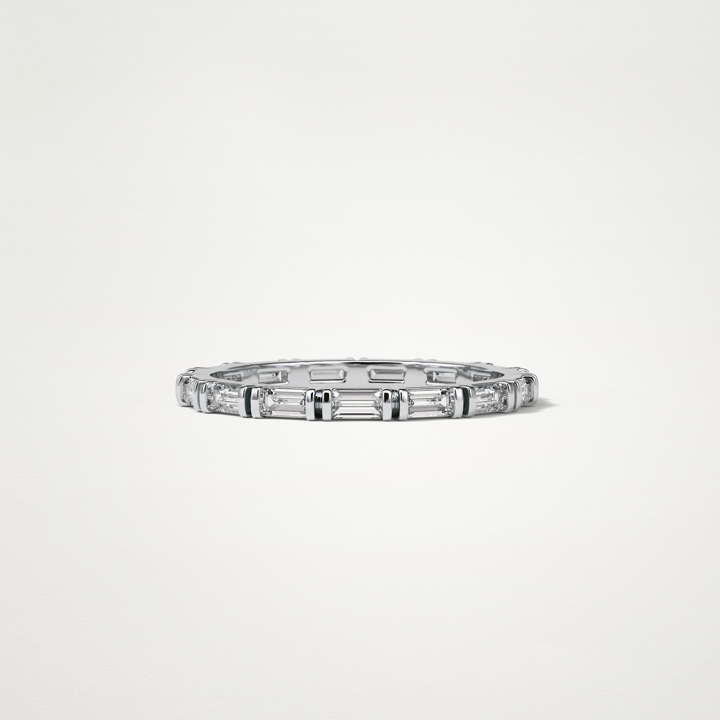 0.66 Baguette Full Eternity Wedding Band – Solid Gold Elegant and Timeless Design