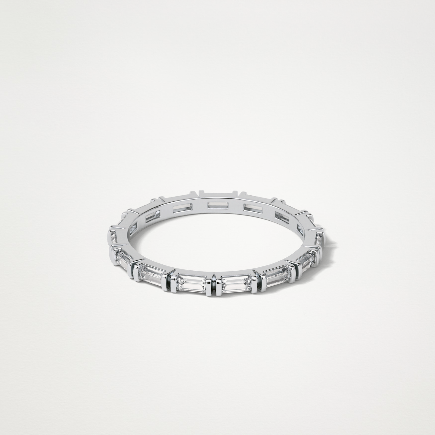 0.66 Baguette Full Eternity Wedding Band – Solid Gold Elegant and Timeless Design