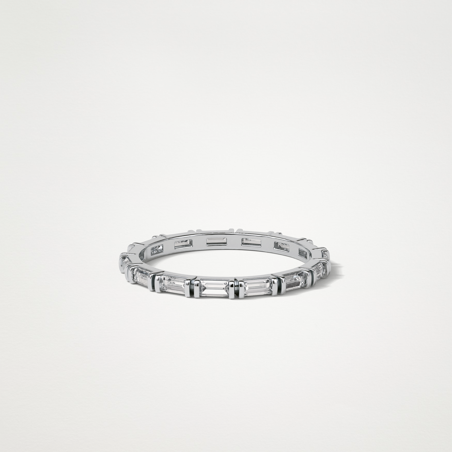 0.66 Baguette Full Eternity Wedding Band – Solid Gold Elegant and Timeless Design