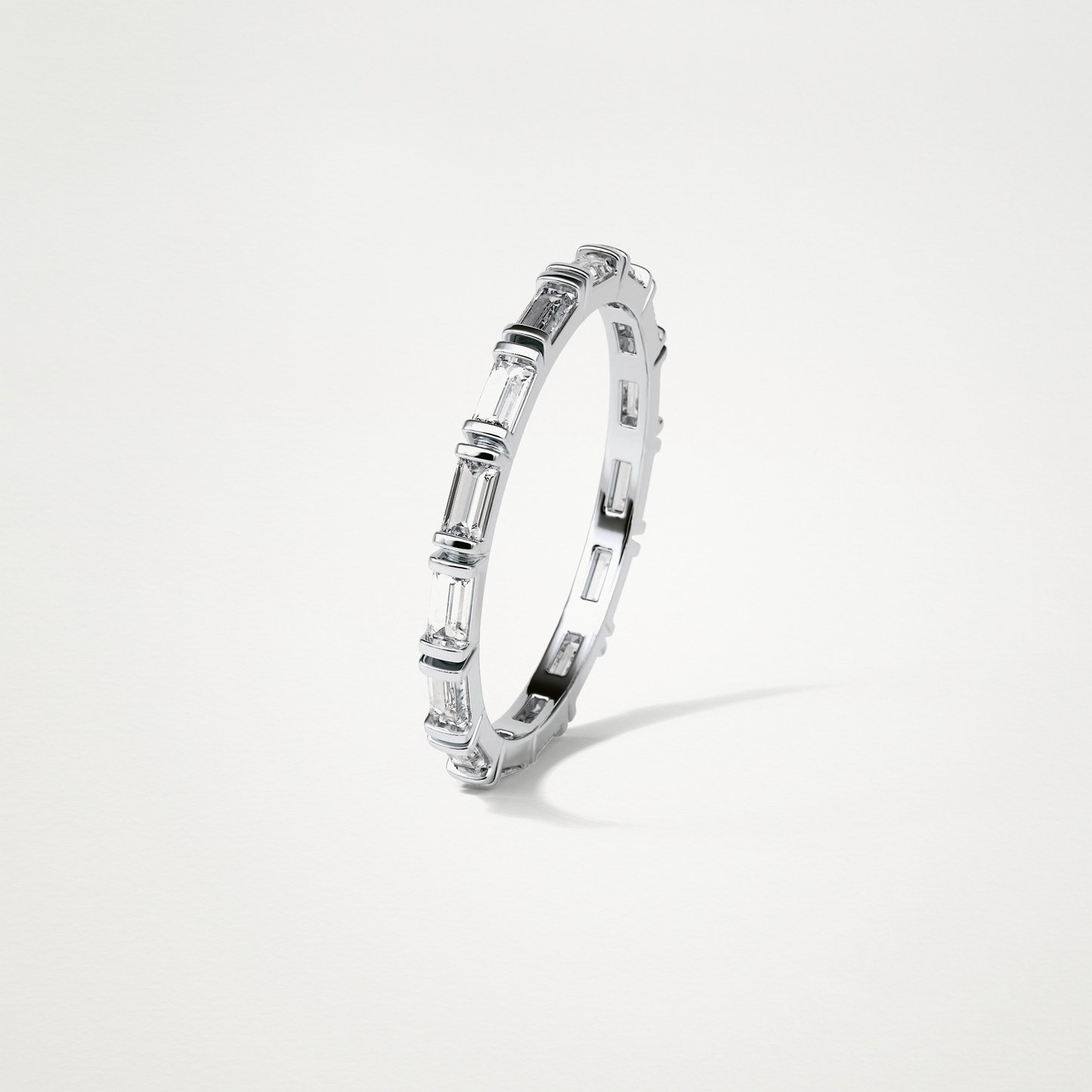 0.66 Baguette Full Eternity Wedding Band – Solid Gold Elegant and Timeless Design