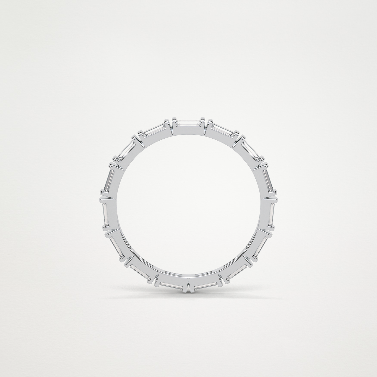 0.66 Baguette Full Eternity Wedding Band – Solid Gold Elegant and Timeless Design