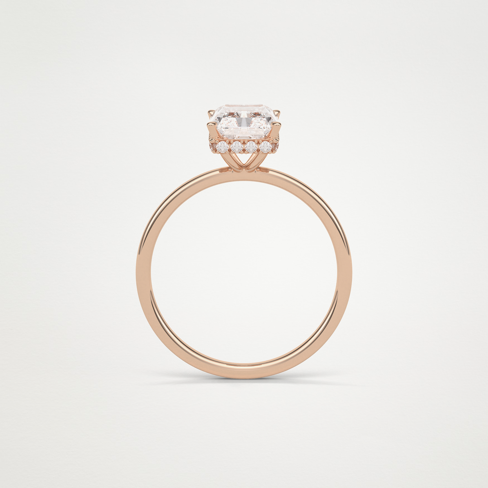 Radiant Solitaire Hidden Halo Engagement Ring – 1.67 CT Lab-Created Brilliance in 10K/14K/18K Gold