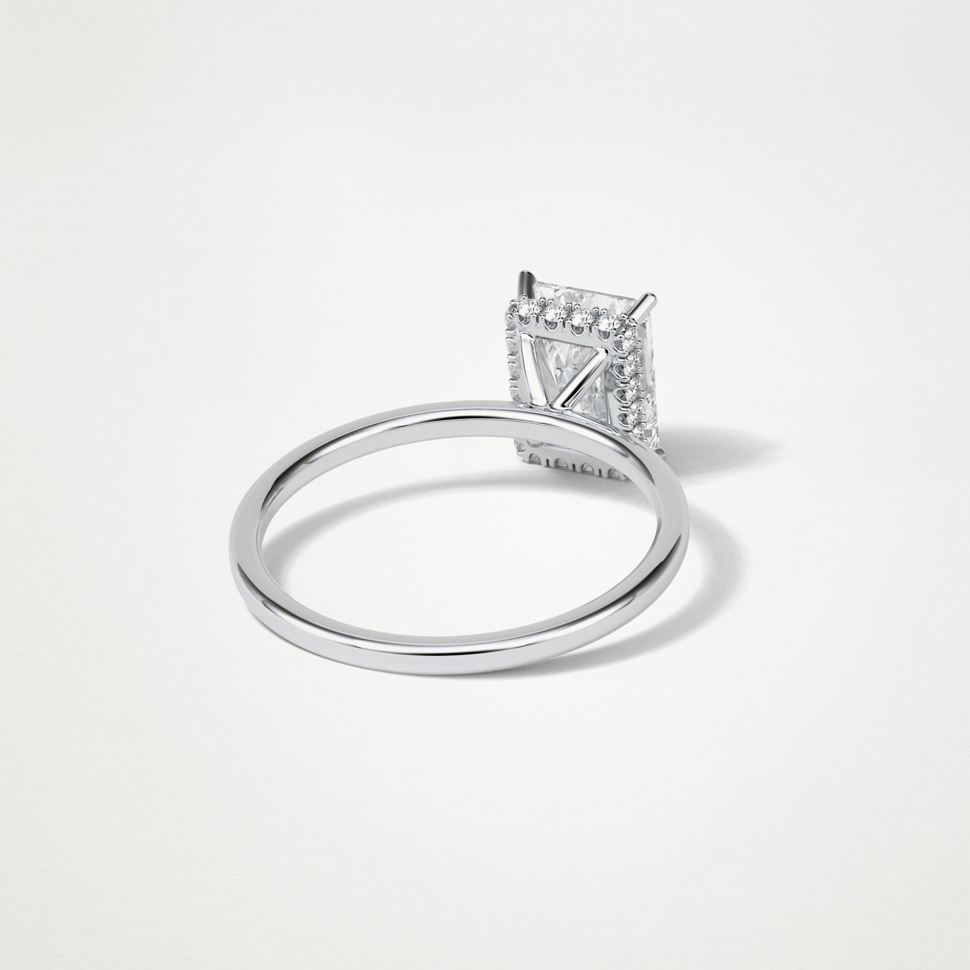 Radiant Solitaire Hidden Halo Engagement Ring – 1.67 CT Lab-Created Brilliance in 10K/14K/18K Gold