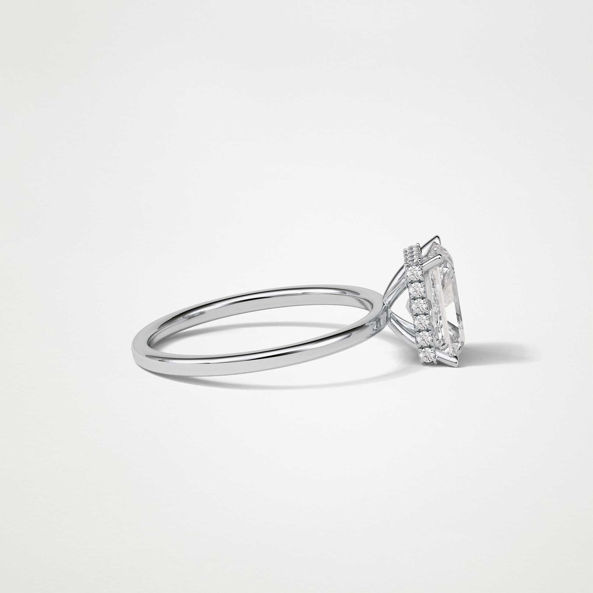 Radiant Solitaire Hidden Halo Engagement Ring – 1.67 CT Lab-Created Brilliance in 10K/14K/18K Gold