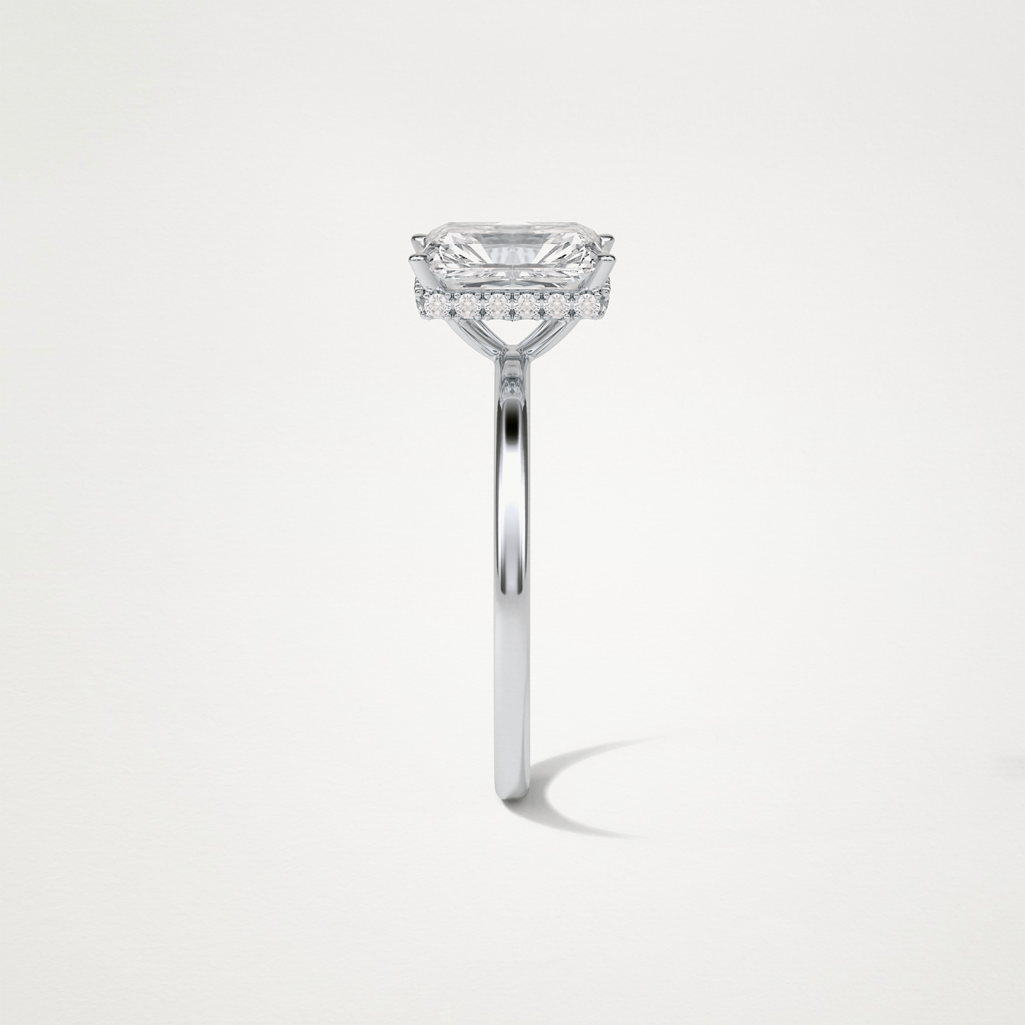 Radiant Solitaire Hidden Halo Engagement Ring – 1.67 CT Lab-Created Brilliance in 10K/14K/18K Gold