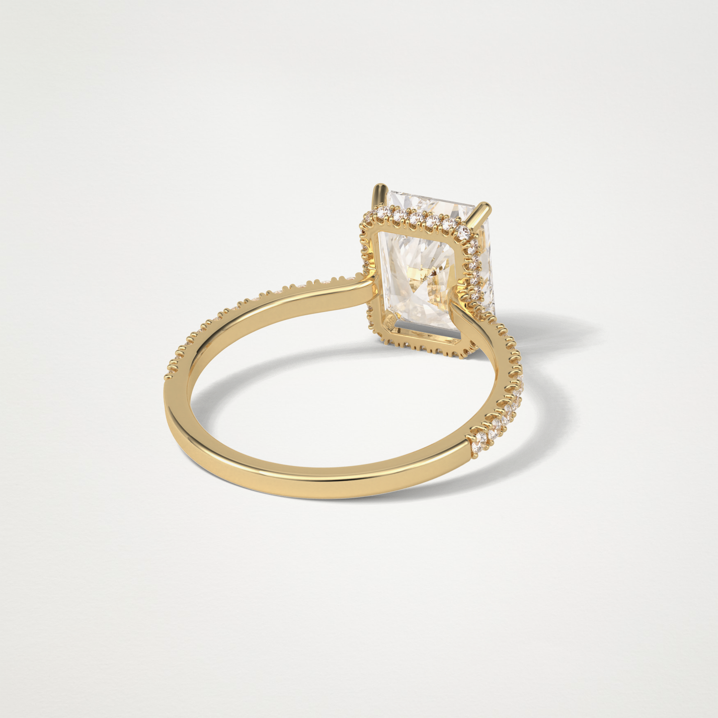 Radaint Hidden Halo & Pave Engagement Ring – 2.43 CT Lab-Created Brilliance in 10K/14K/18K Gold