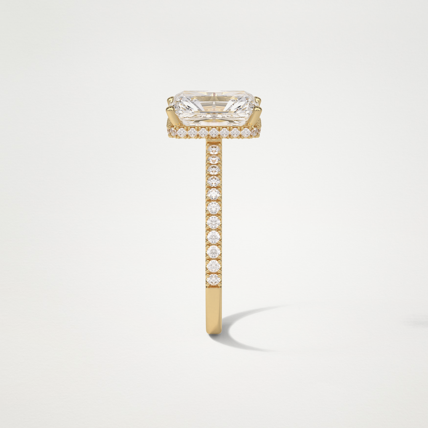 Radaint Hidden Halo & Pave Engagement Ring – 2.43 CT Lab-Created Brilliance in 10K/14K/18K Gold