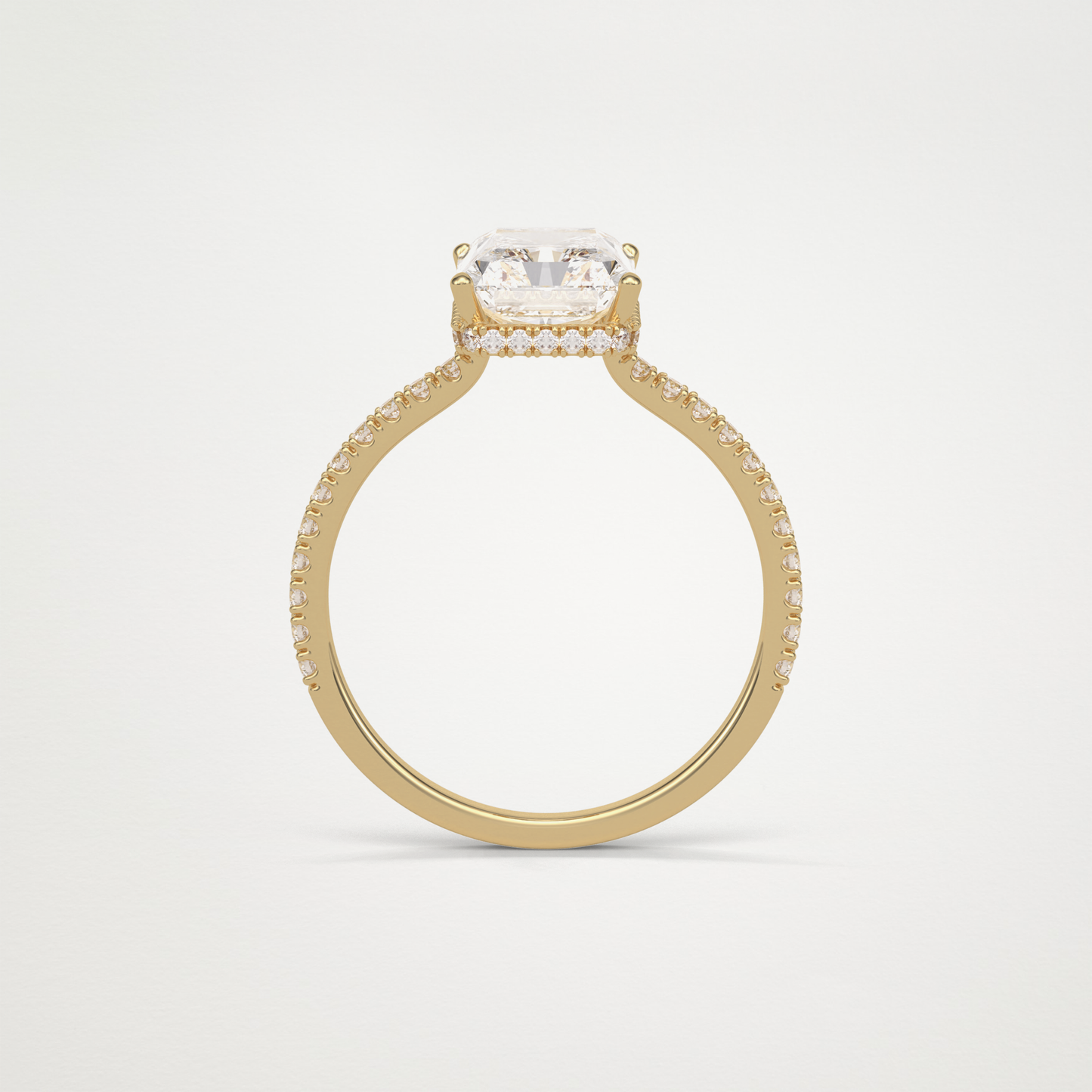 Radaint Hidden Halo & Pave Engagement Ring – 2.43 CT Lab-Created Brilliance in 10K/14K/18K Gold