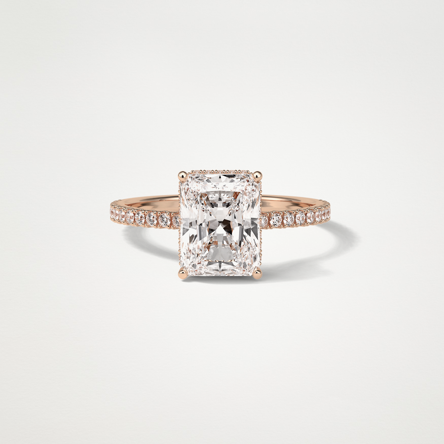 Radaint Hidden Halo & Pave Engagement Ring – 2.43 CT Lab-Created Brilliance in 10K/14K/18K Gold