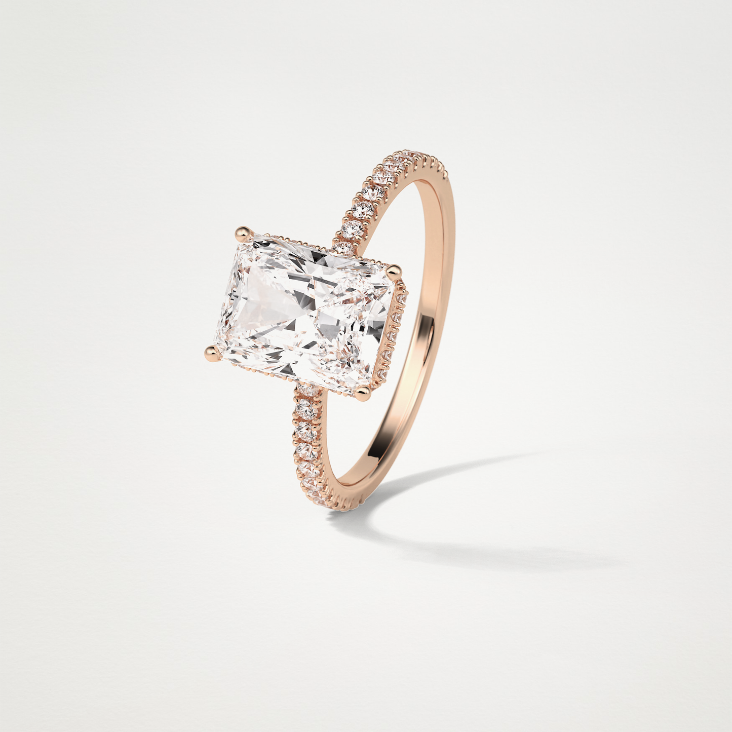 Radaint Hidden Halo & Pave Engagement Ring – 2.43 CT Lab-Created Brilliance in 10K/14K/18K Gold