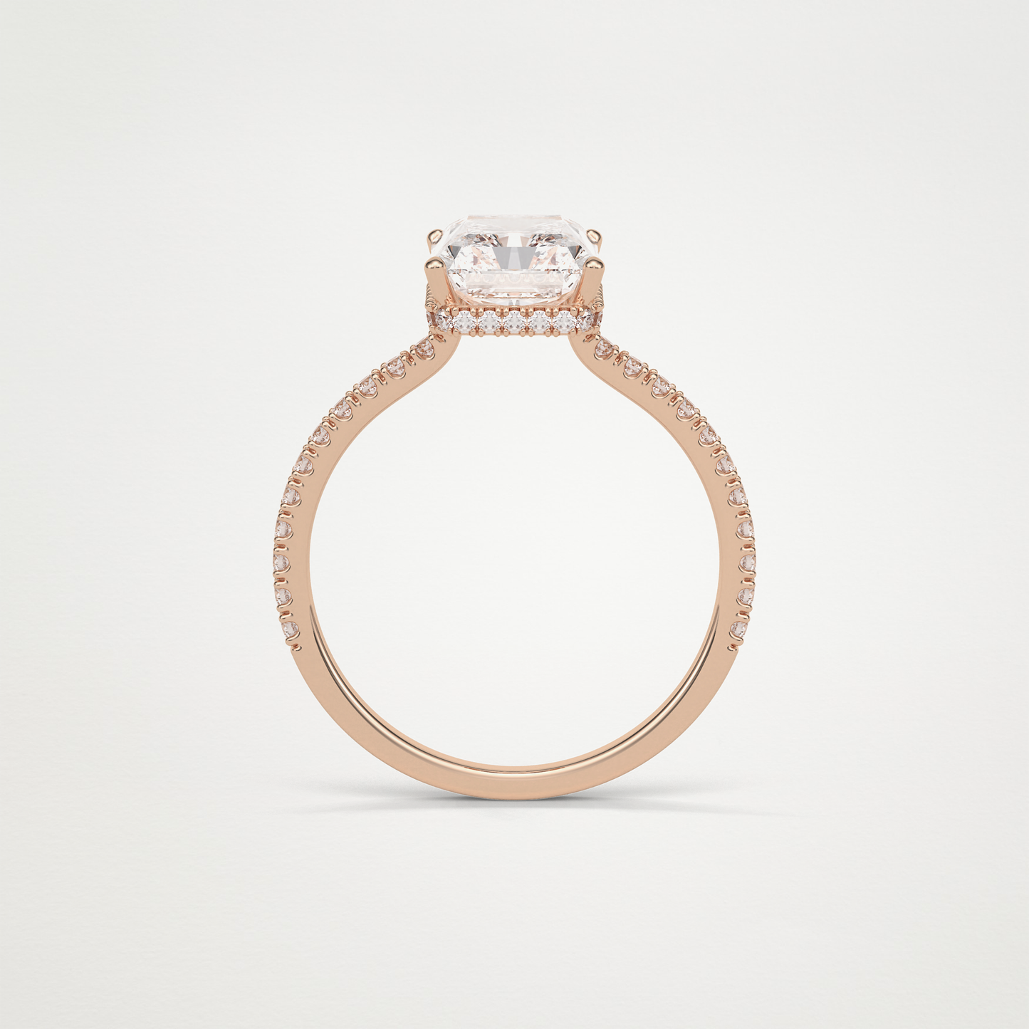Radaint Hidden Halo & Pave Engagement Ring – 2.43 CT Lab-Created Brilliance in 10K/14K/18K Gold